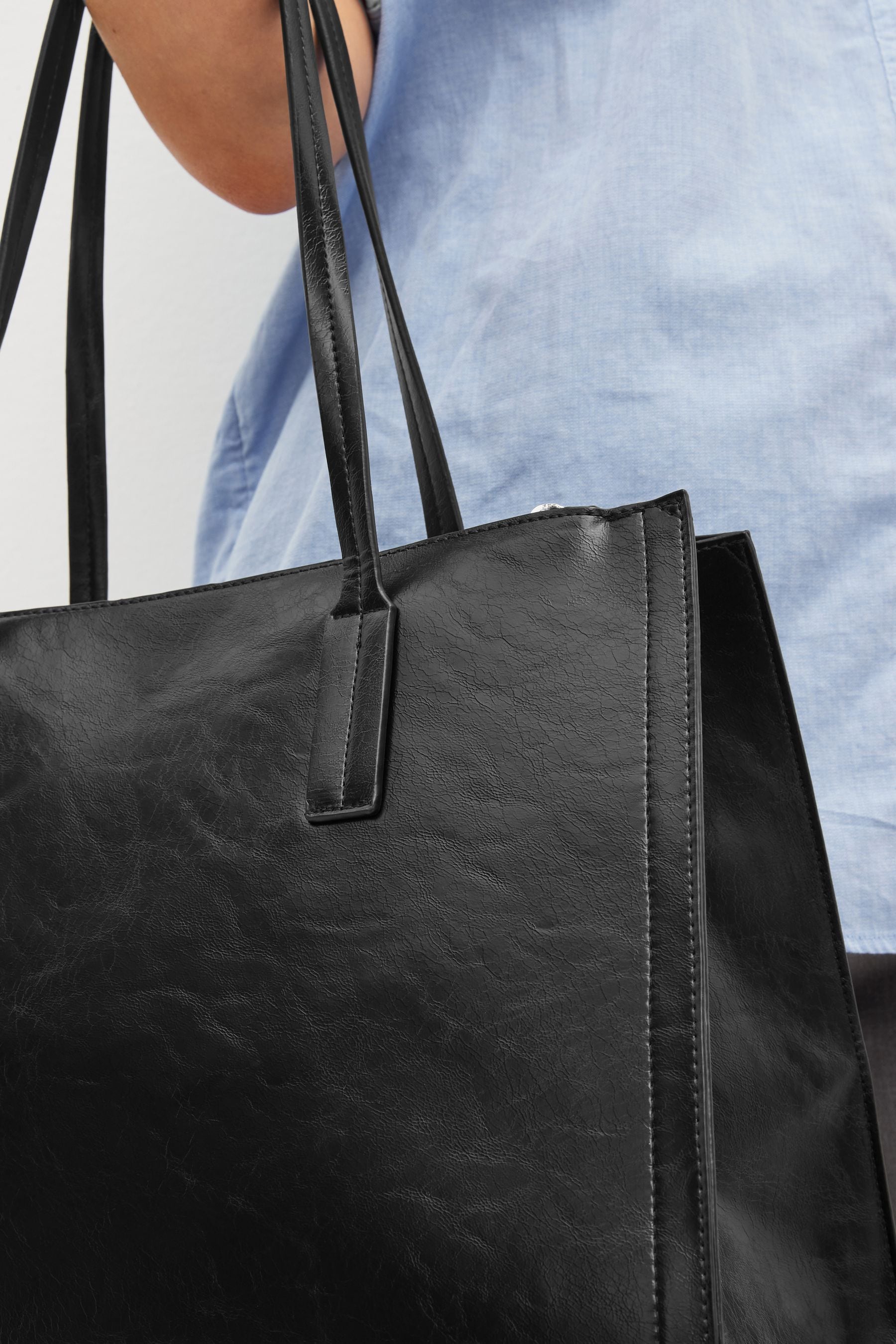 Black Formal Open Tote Bag