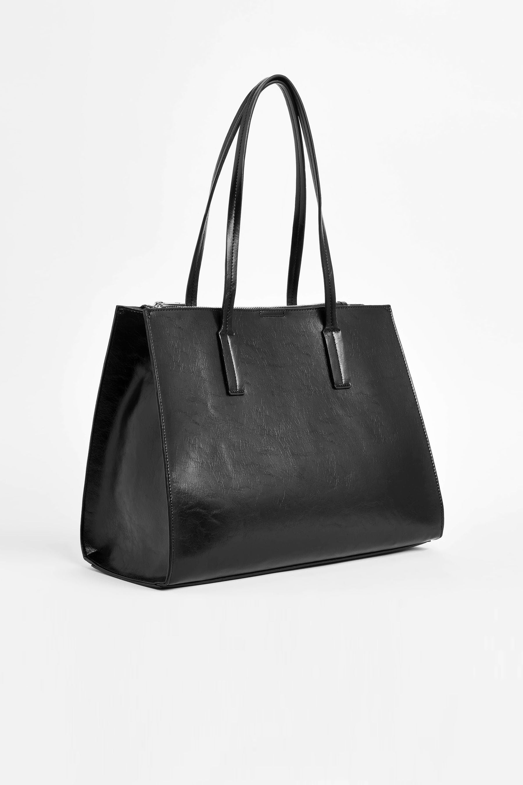 Black Formal Open Tote Bag