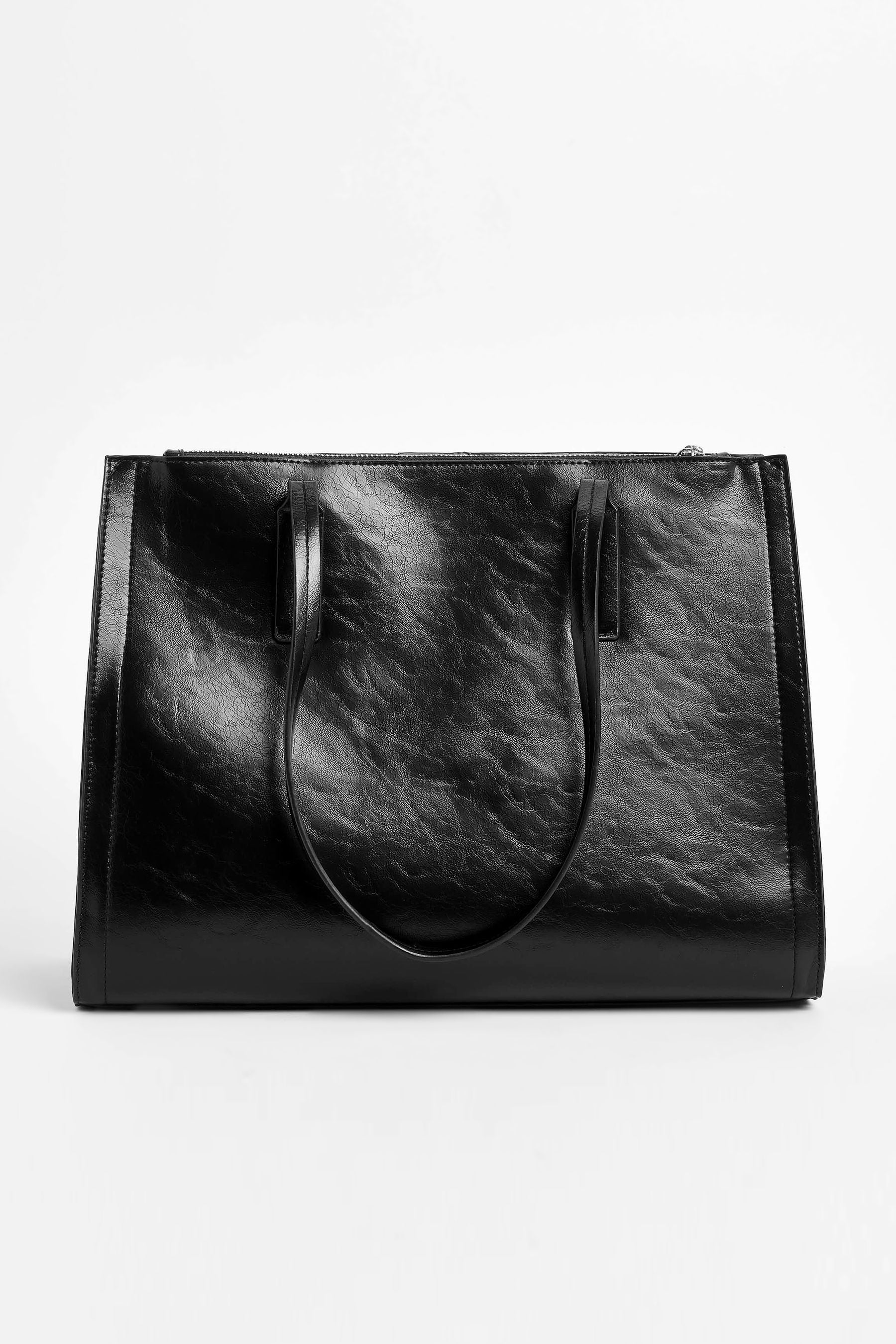 Black Formal Open Tote Bag