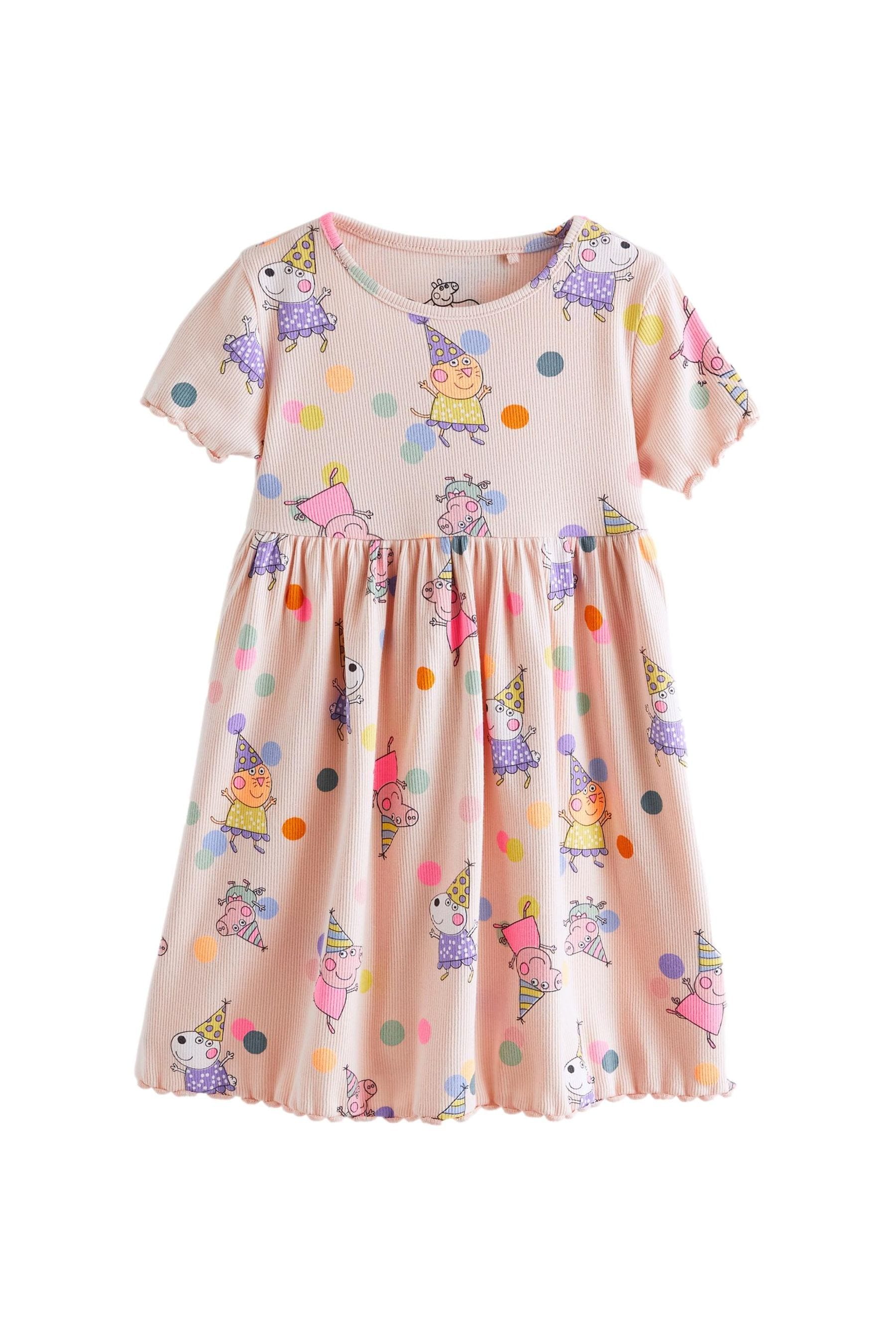 Multicoloured Short Sleeve Peppa Pig Dress (3mths-7yrs)