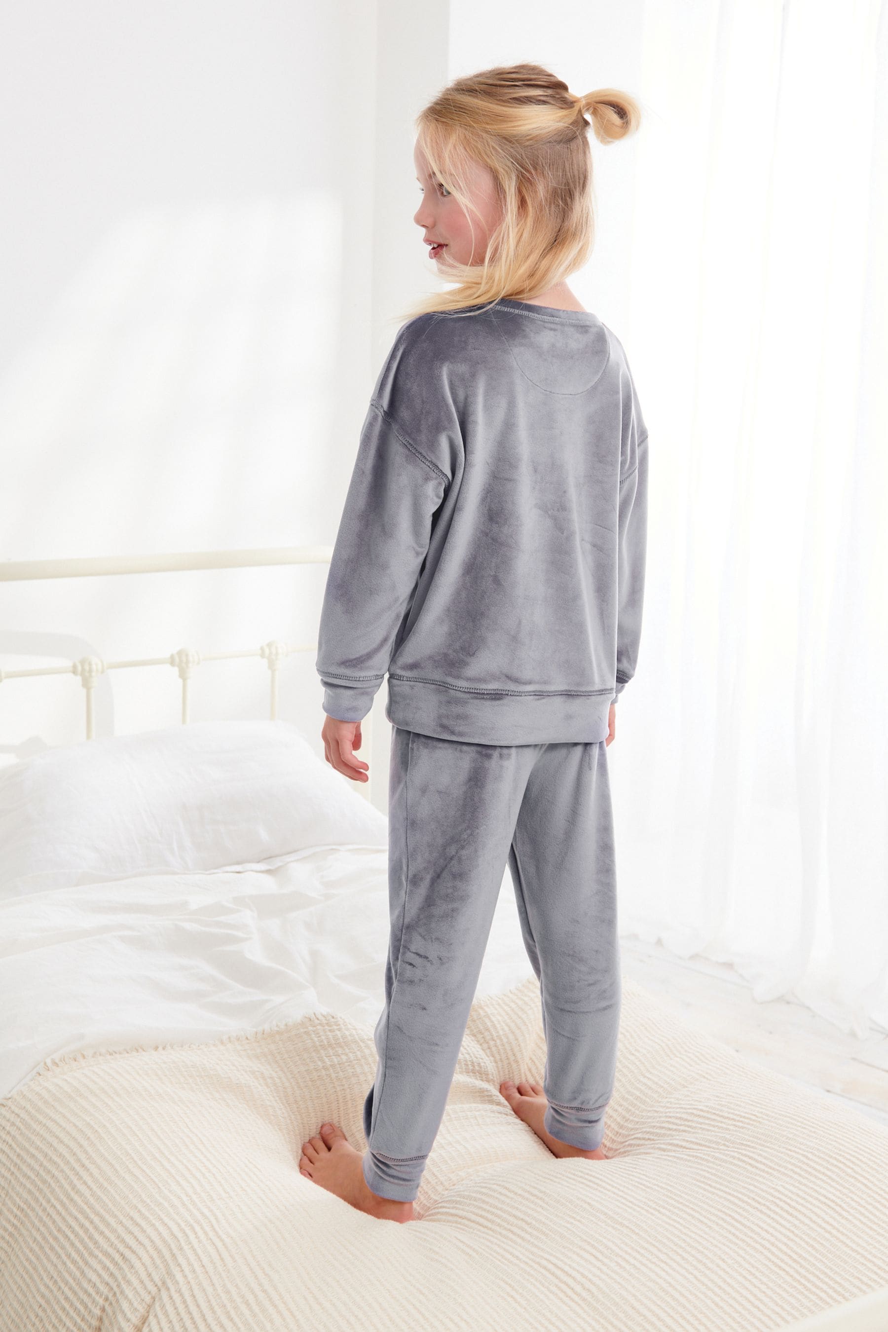 Grey Velour Lounge Set (3-16yrs)