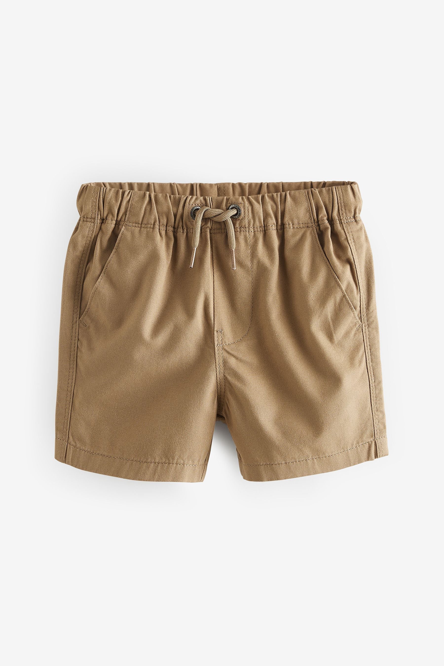 Tan Brown 100% Cotton Pull-On Shorts (3mths-7yrs)