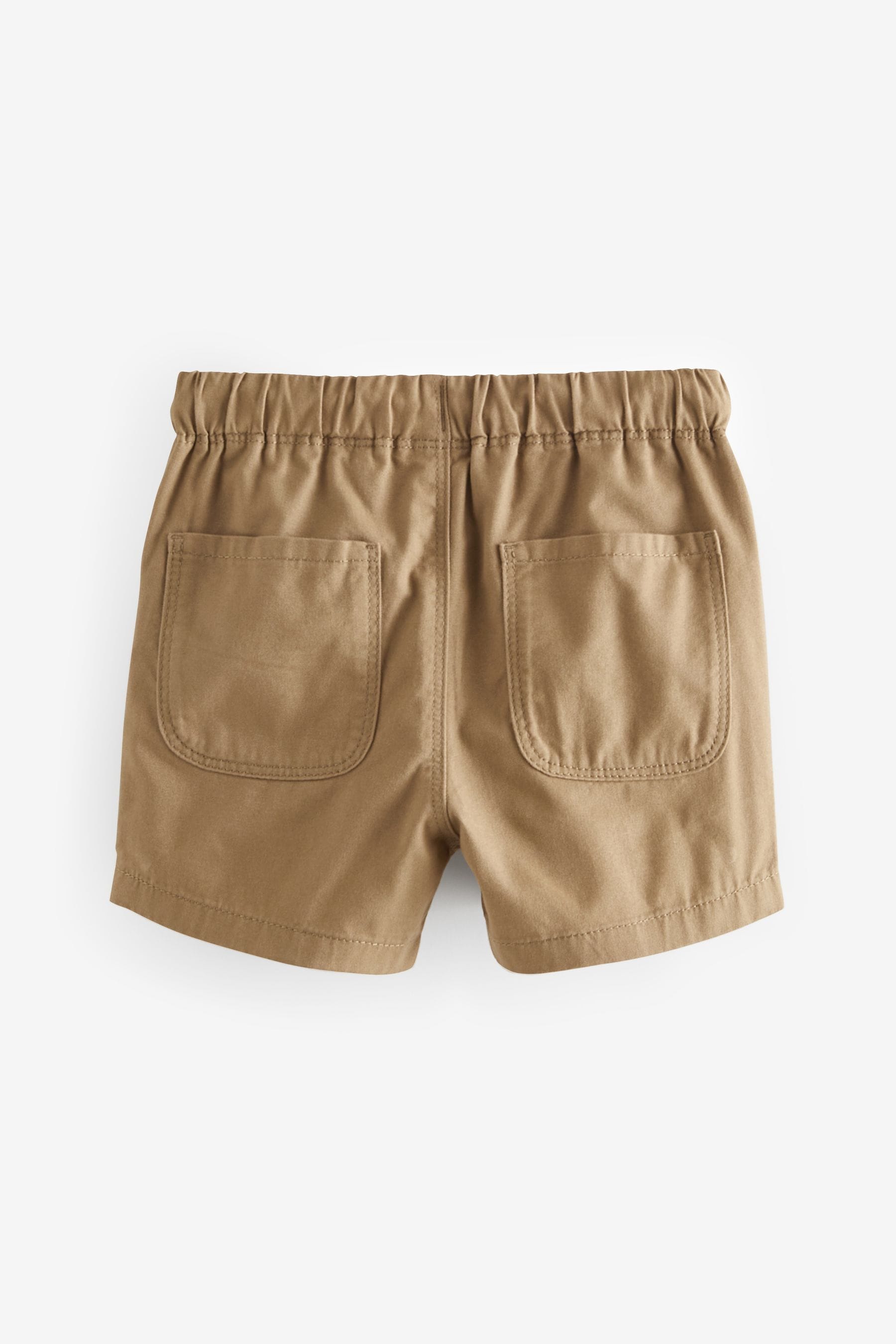 Tan Brown 100% Cotton Pull-On Shorts (3mths-7yrs)