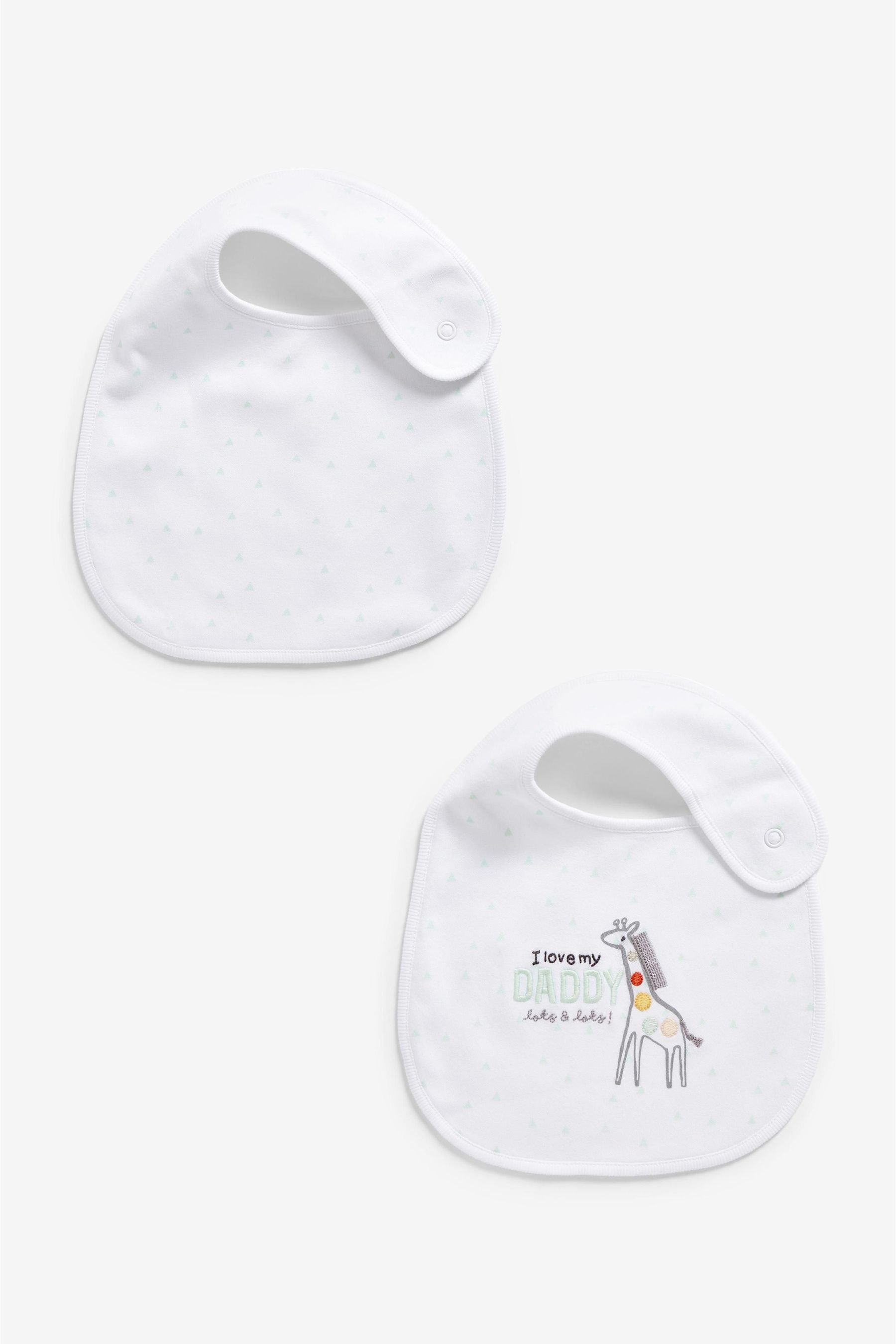 Daddy Giraffe Regular Baby Bibs 2 Pack