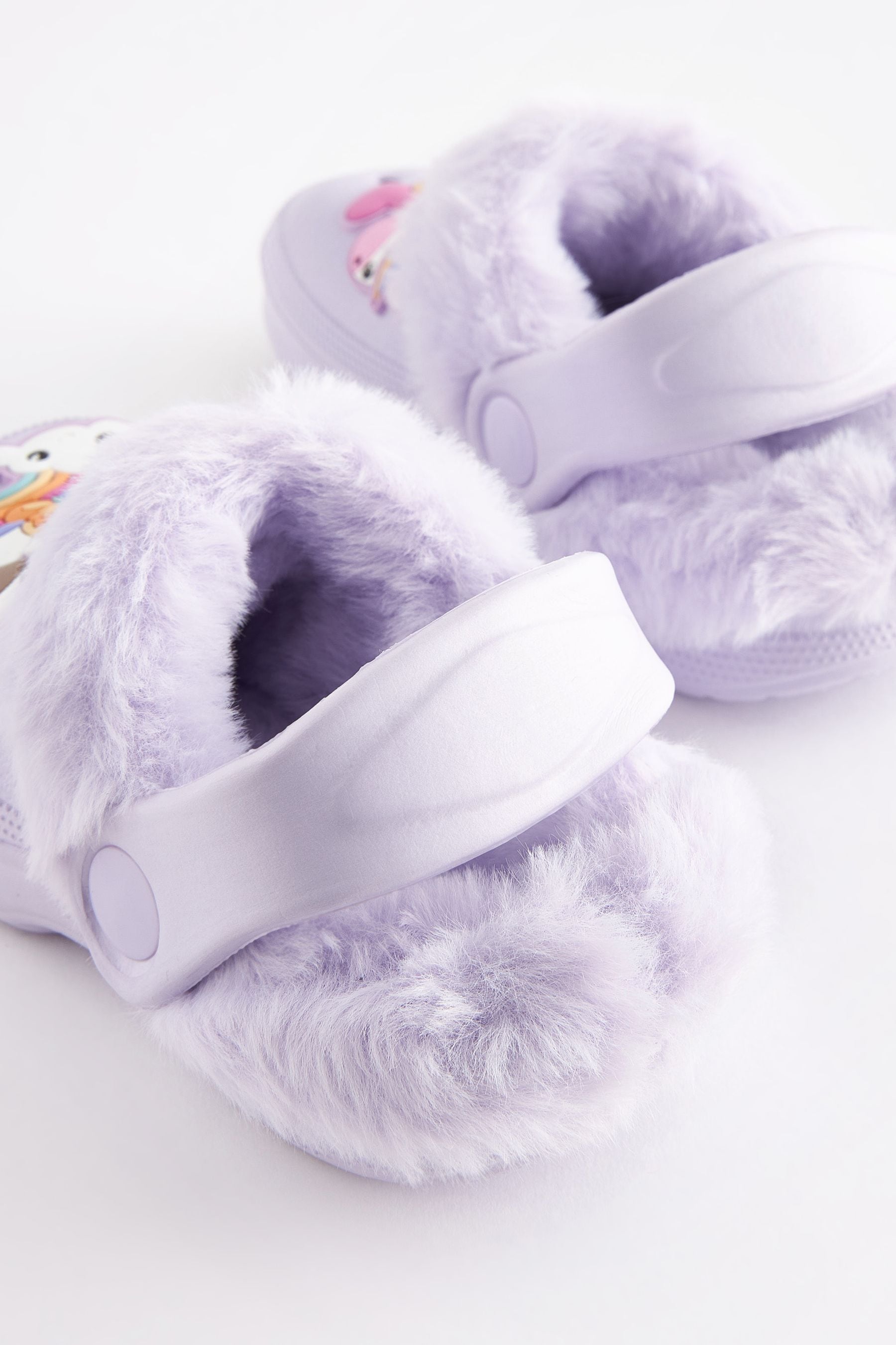 Lilac Purple Character Warm Lined Clog Slippers