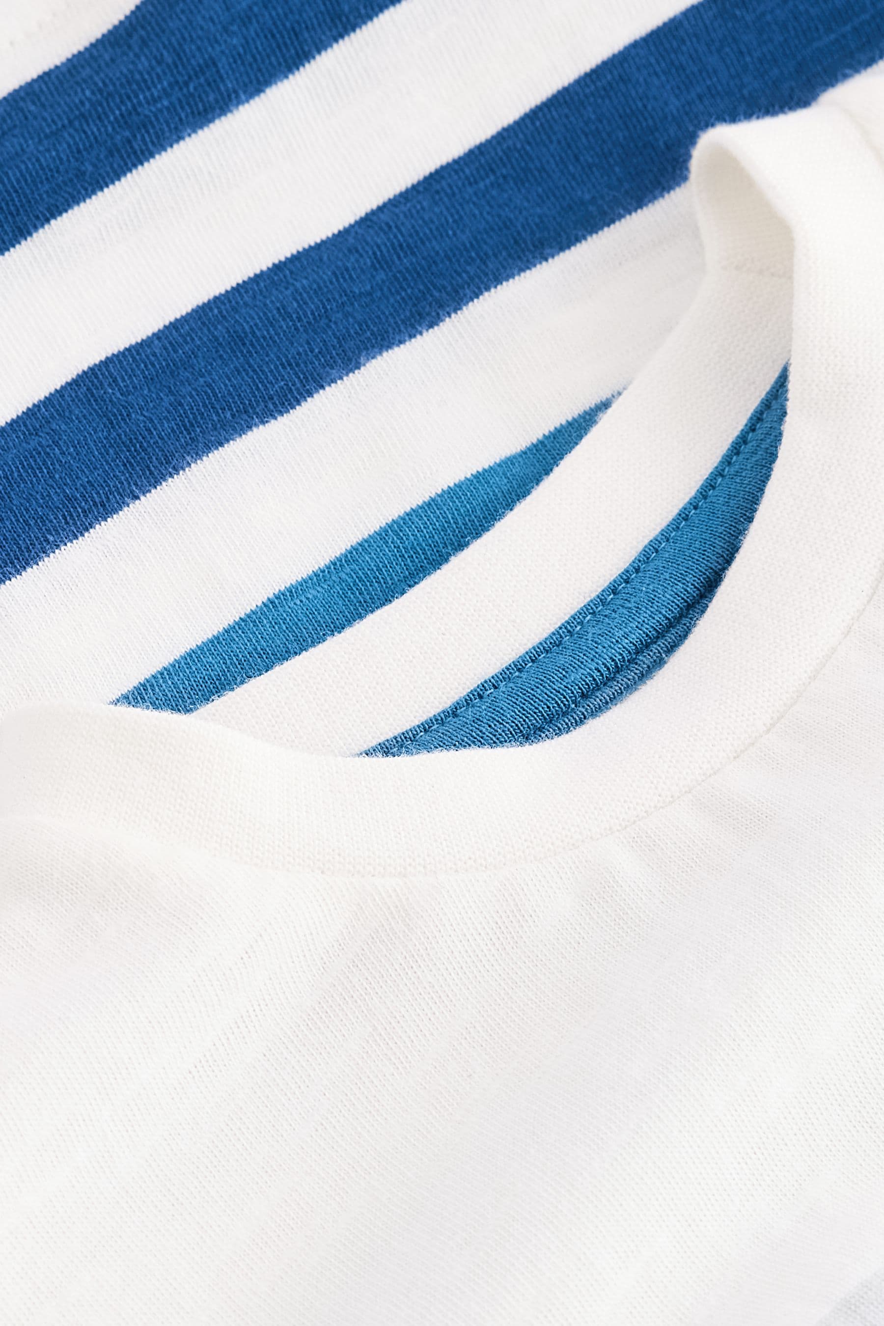 Blue/White Vertical Stripe Short Sleeve 100% Cotton T-Shirt (3mths-7yrs)