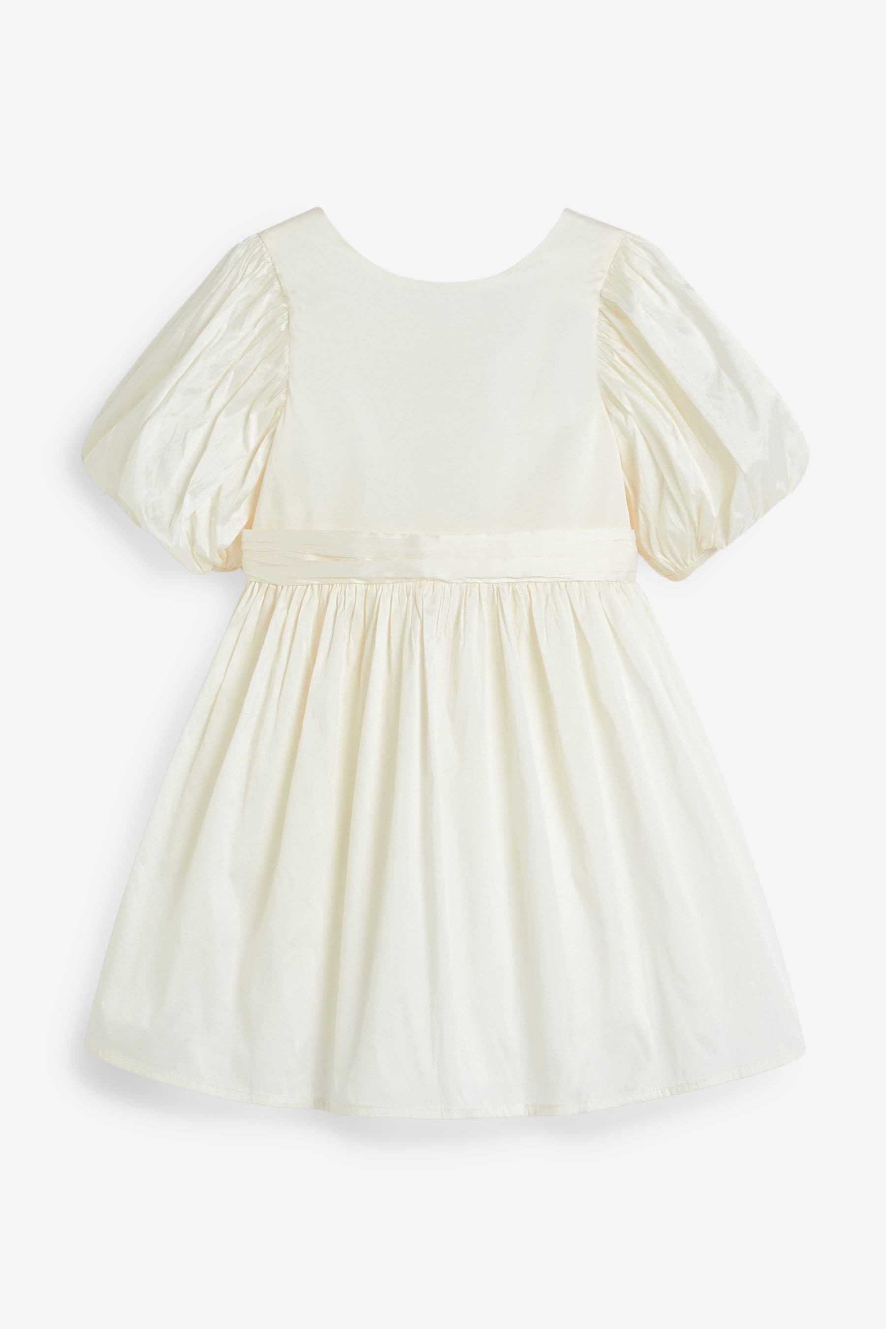 Ivory Girl Taffeta Flower Print Bow Dress (3mths-8yrs)