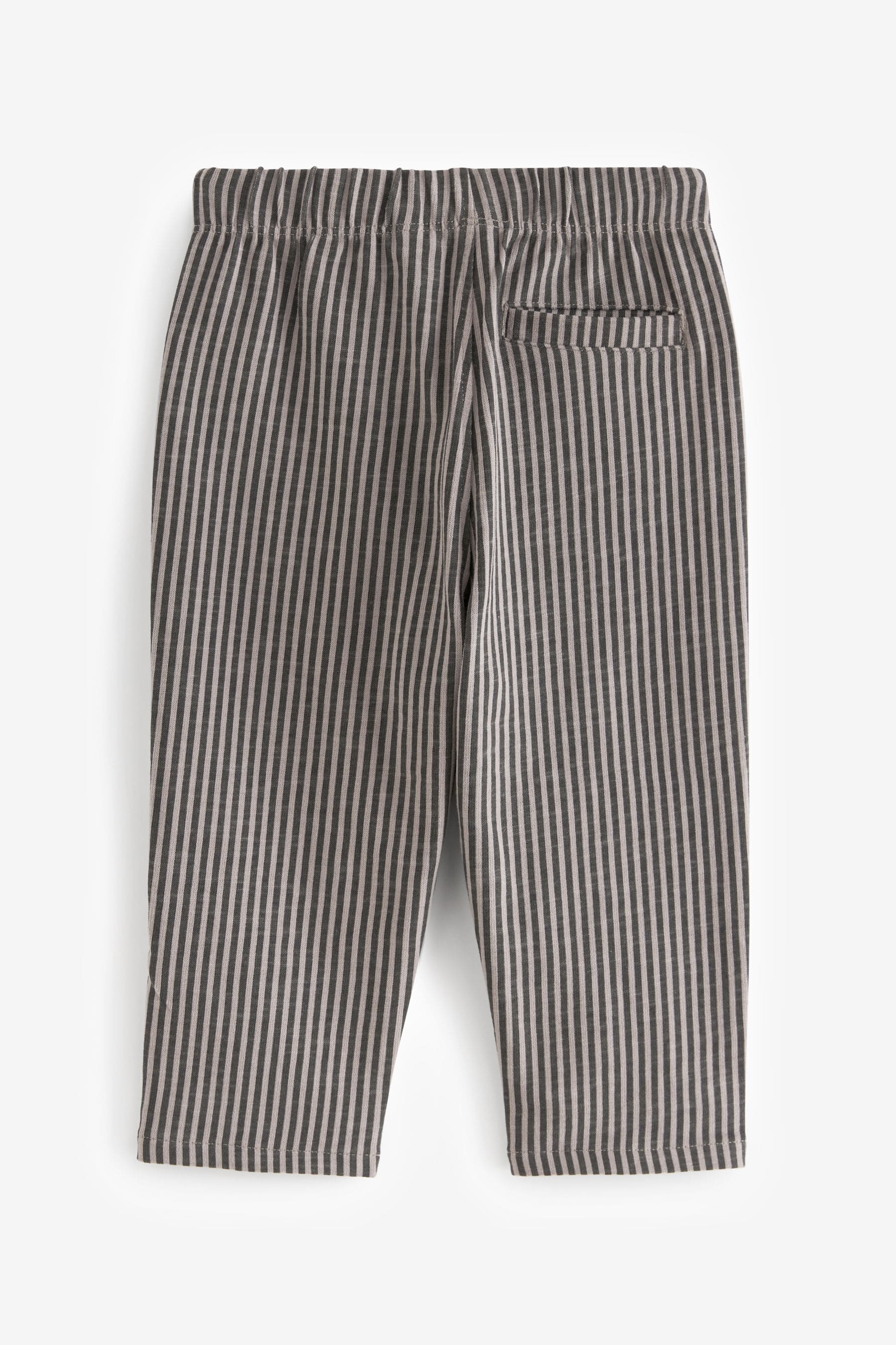 Navy/Cream 100% Cotton Lightweight Stripe Jersey Joggers (3mths-7yrs)