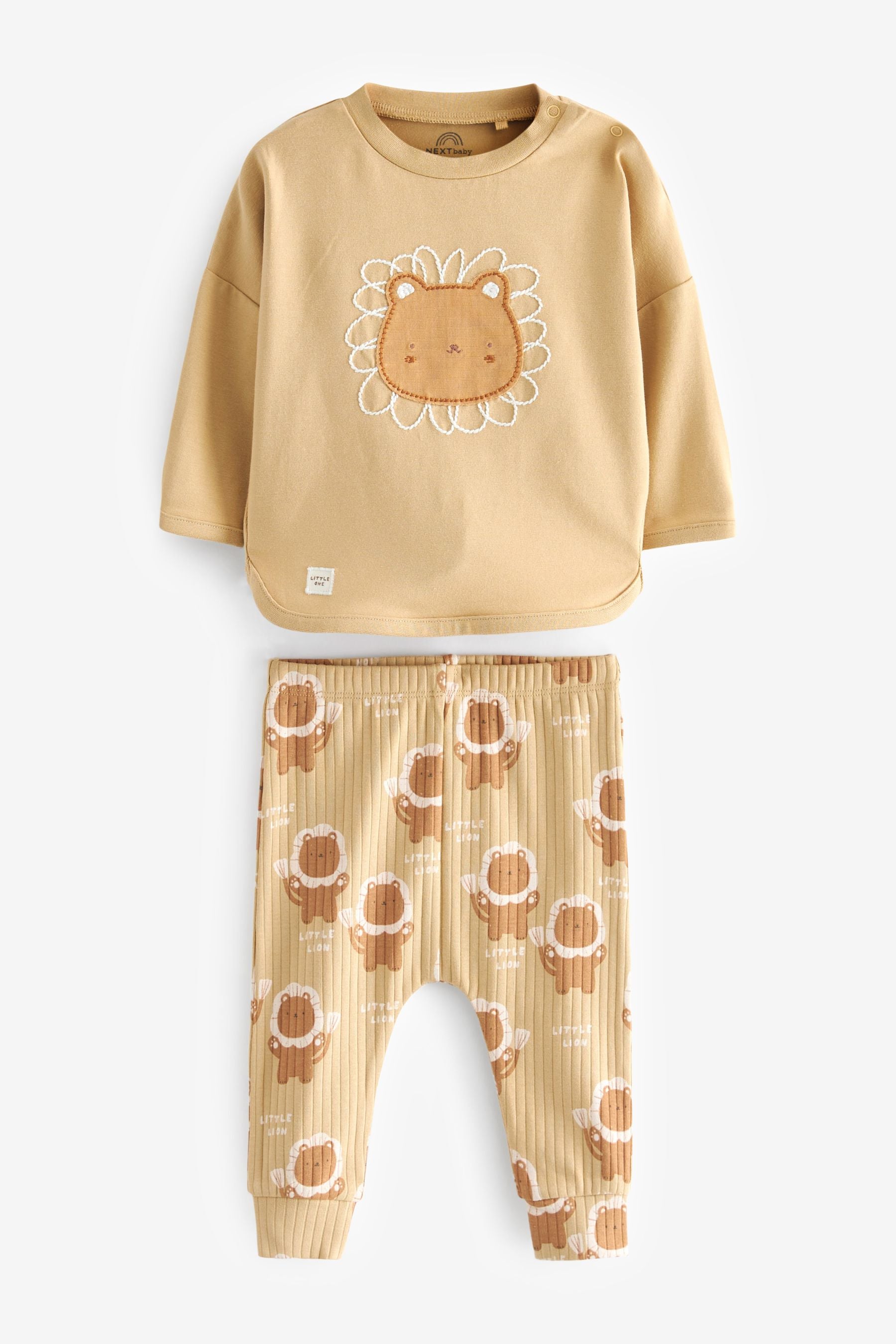 Ochre Yellow/Mint Green Character Baby T-Shirts And Leggings 6 Piece Set (0mths-2yrs)