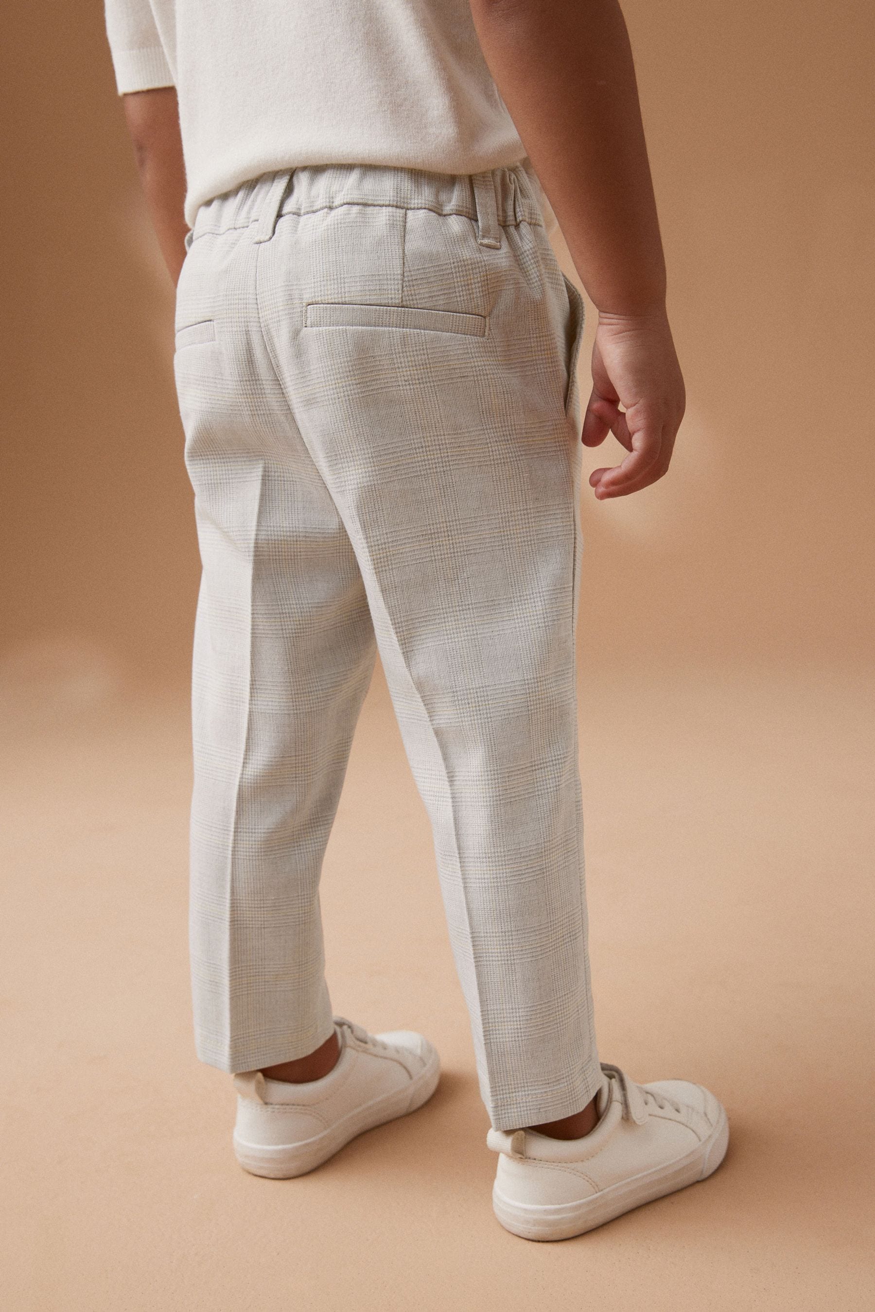 Neutral Check Formal Trousers (3mths-7yrs)