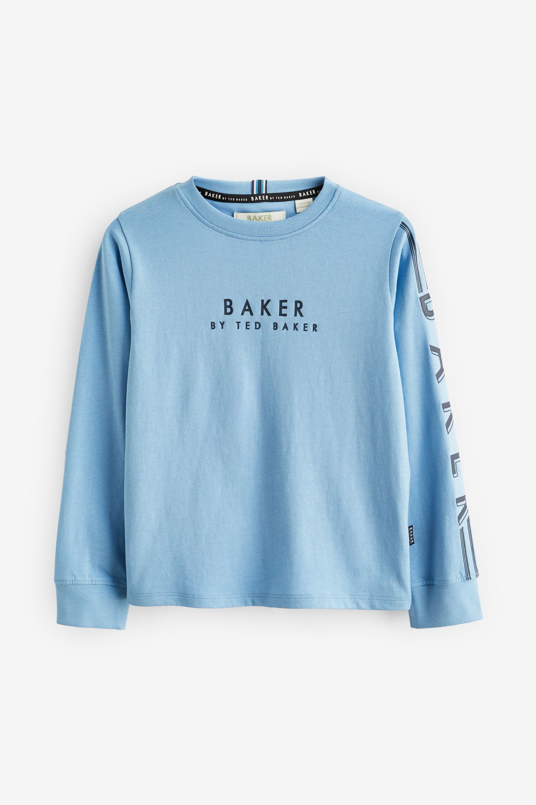 Baker by Ted Baker Long Sleeve Logo 100% Cotton T-Shirt