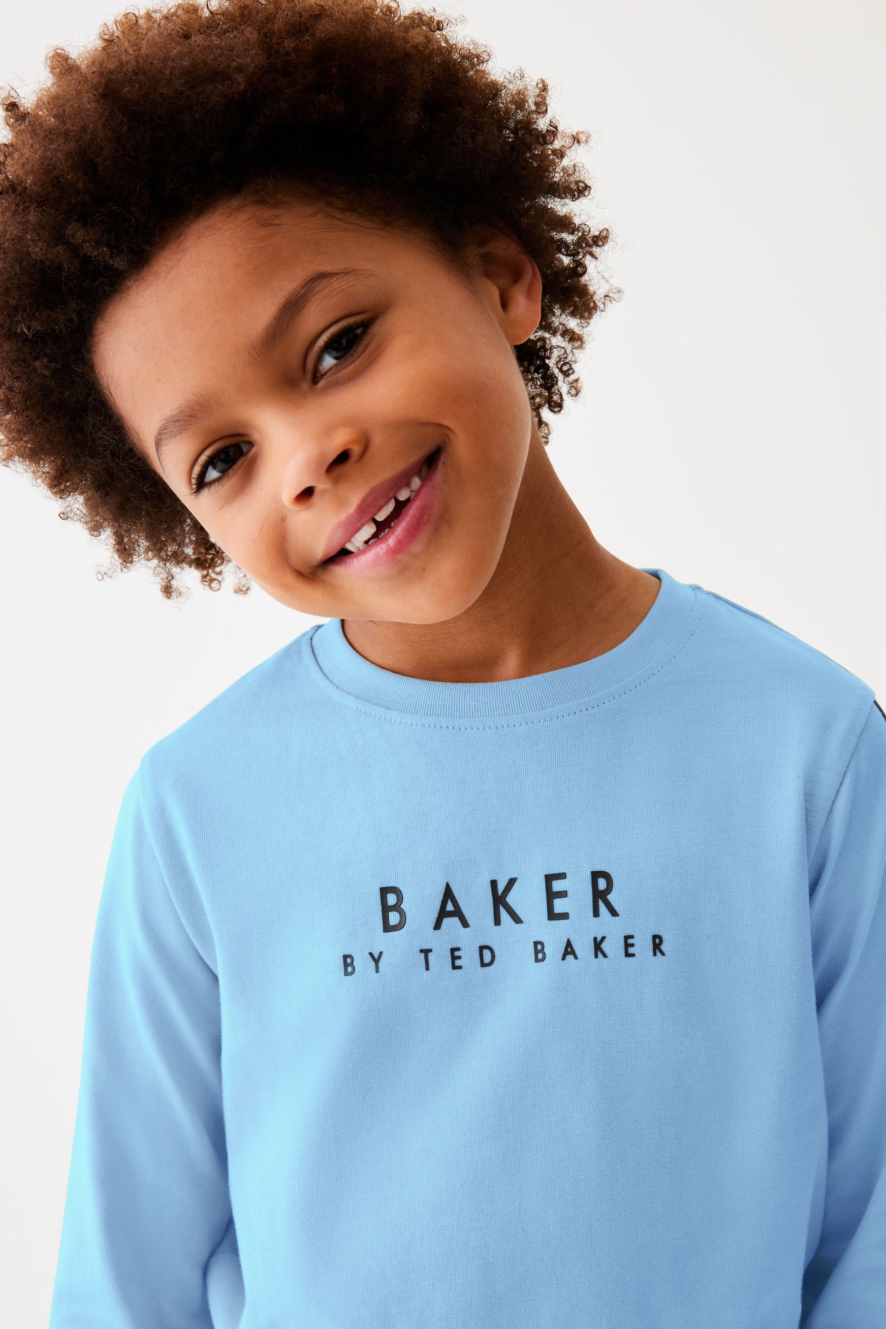 Baker by Ted Baker Long Sleeve Logo 100% Cotton T-Shirt