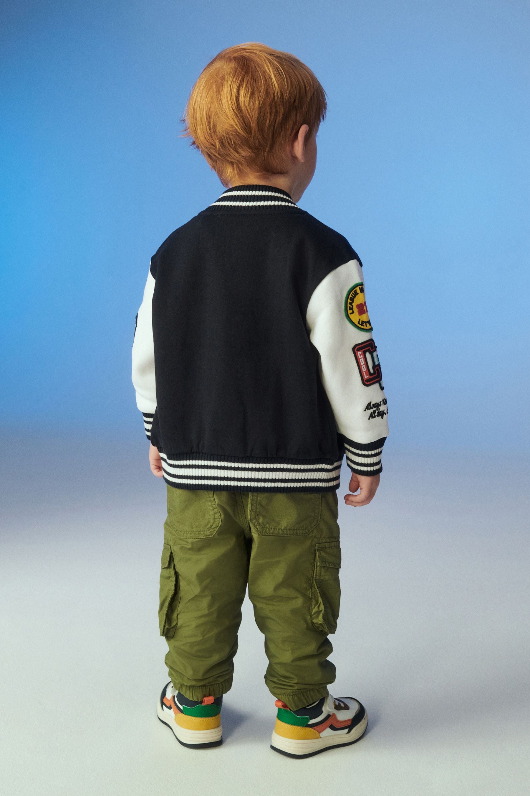 Navy Blue Letterman Jacket (3mths-7yrs)