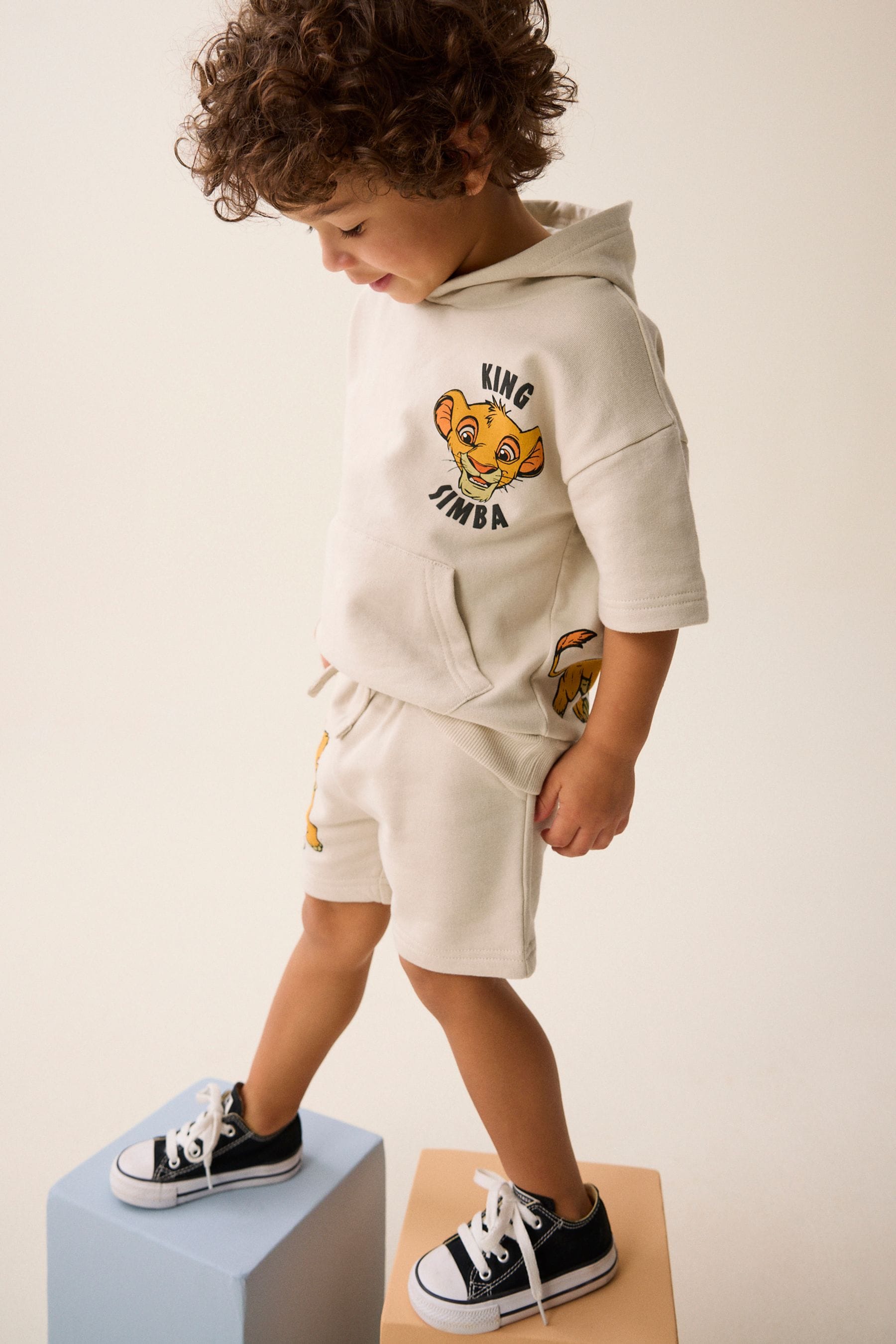 Ecru Lion King Hoodie and Shorts Set (3mths-8yrs)