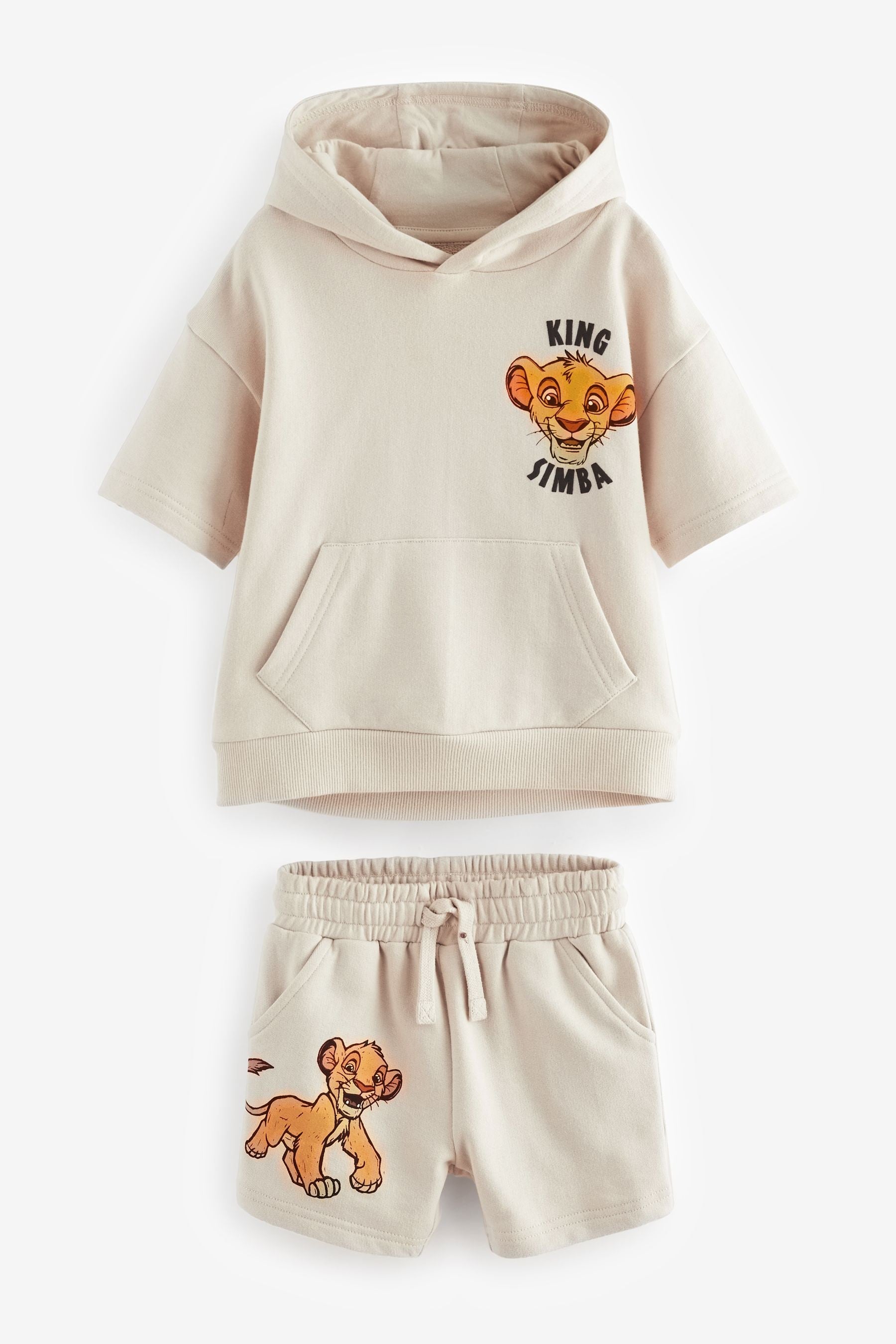 Ecru Lion King Hoodie and Shorts Set (3mths-8yrs)