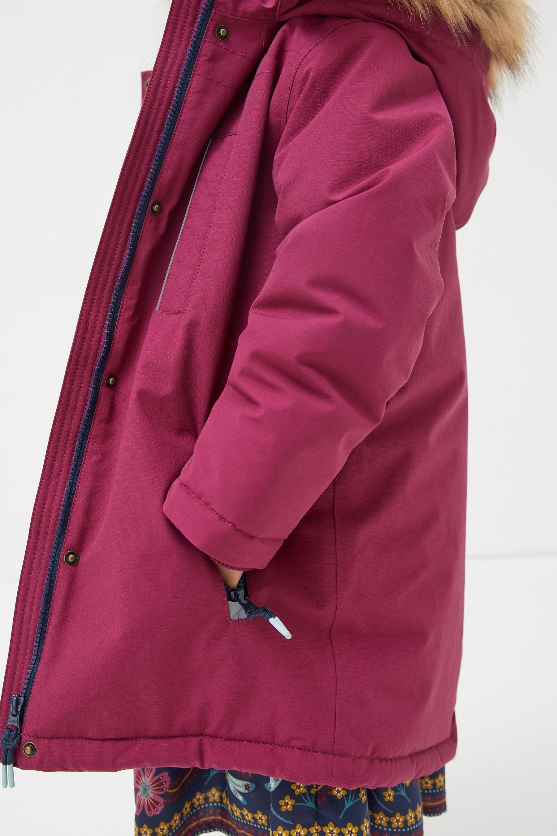 FatFace Pink Waterproof Coat