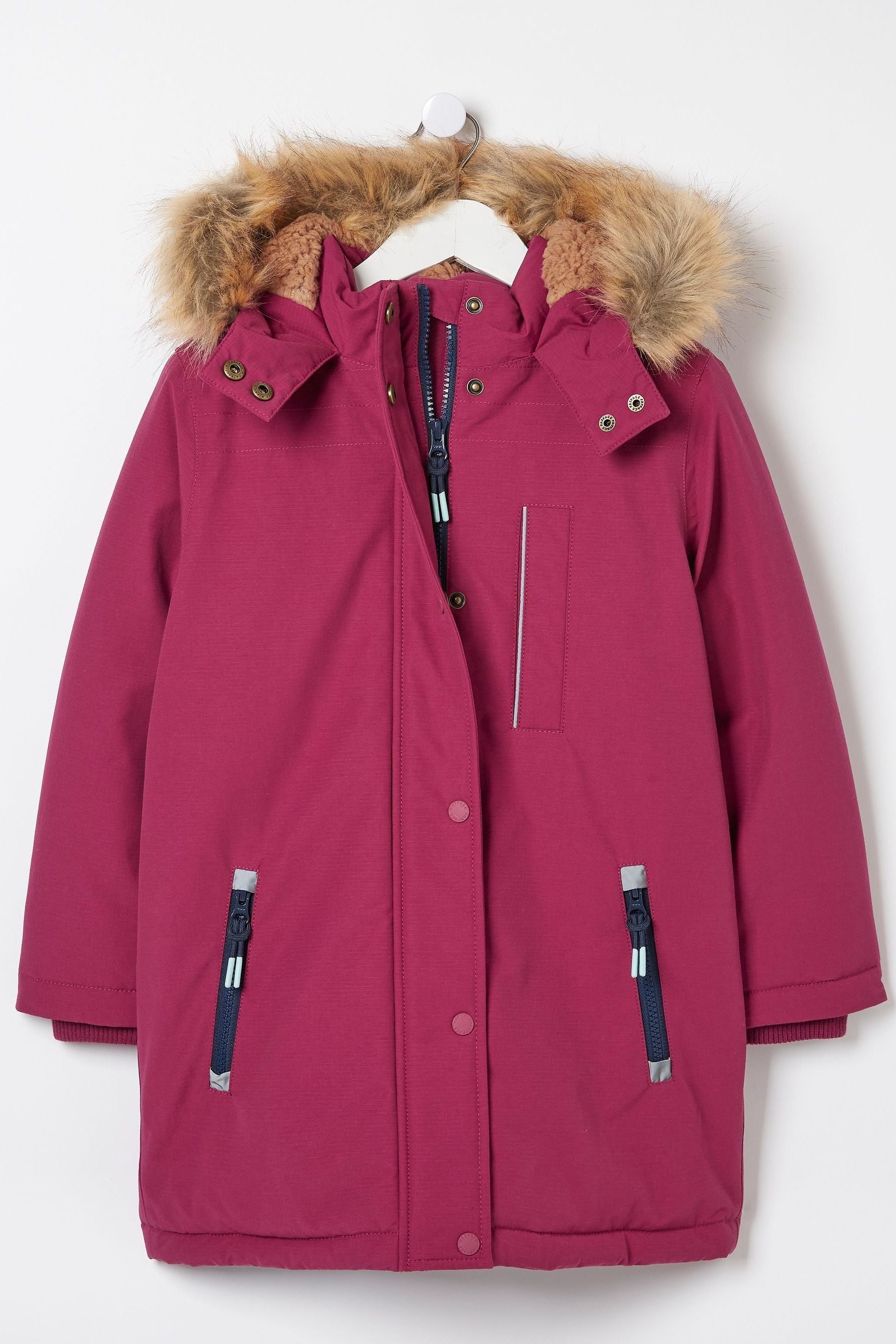 FatFace Pink Waterproof Coat