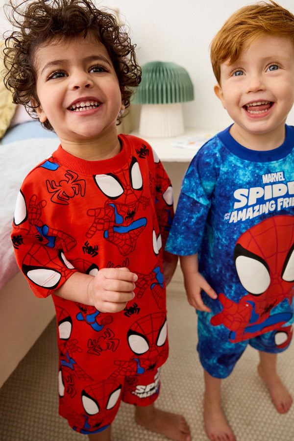 Red/Blue Spidey and Friends 2 Pack Short Pyjamas (12mths-10yrs)