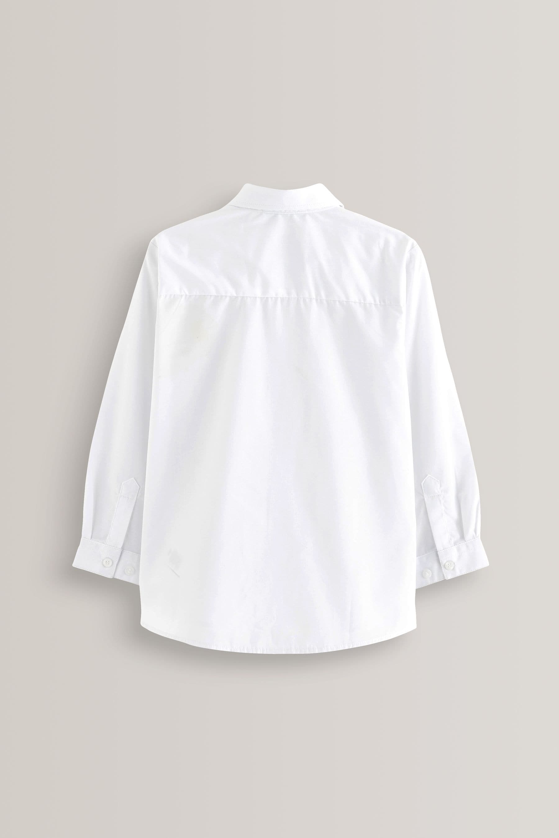 White Plus Fit 2 Pack Long Sleeve Formal School Shirts (3-18yrs)