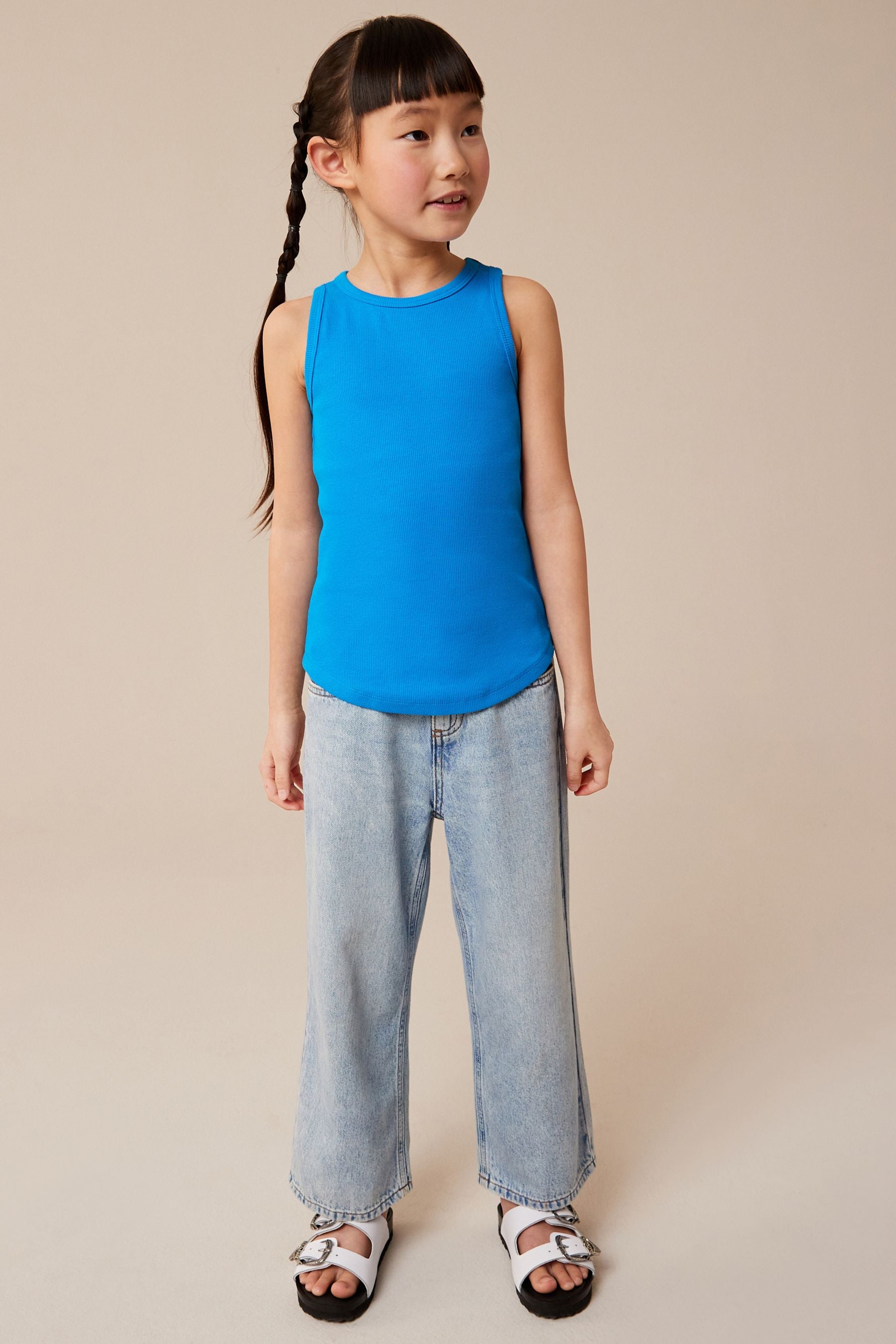 Blue Rib Vest (3-16yrs)