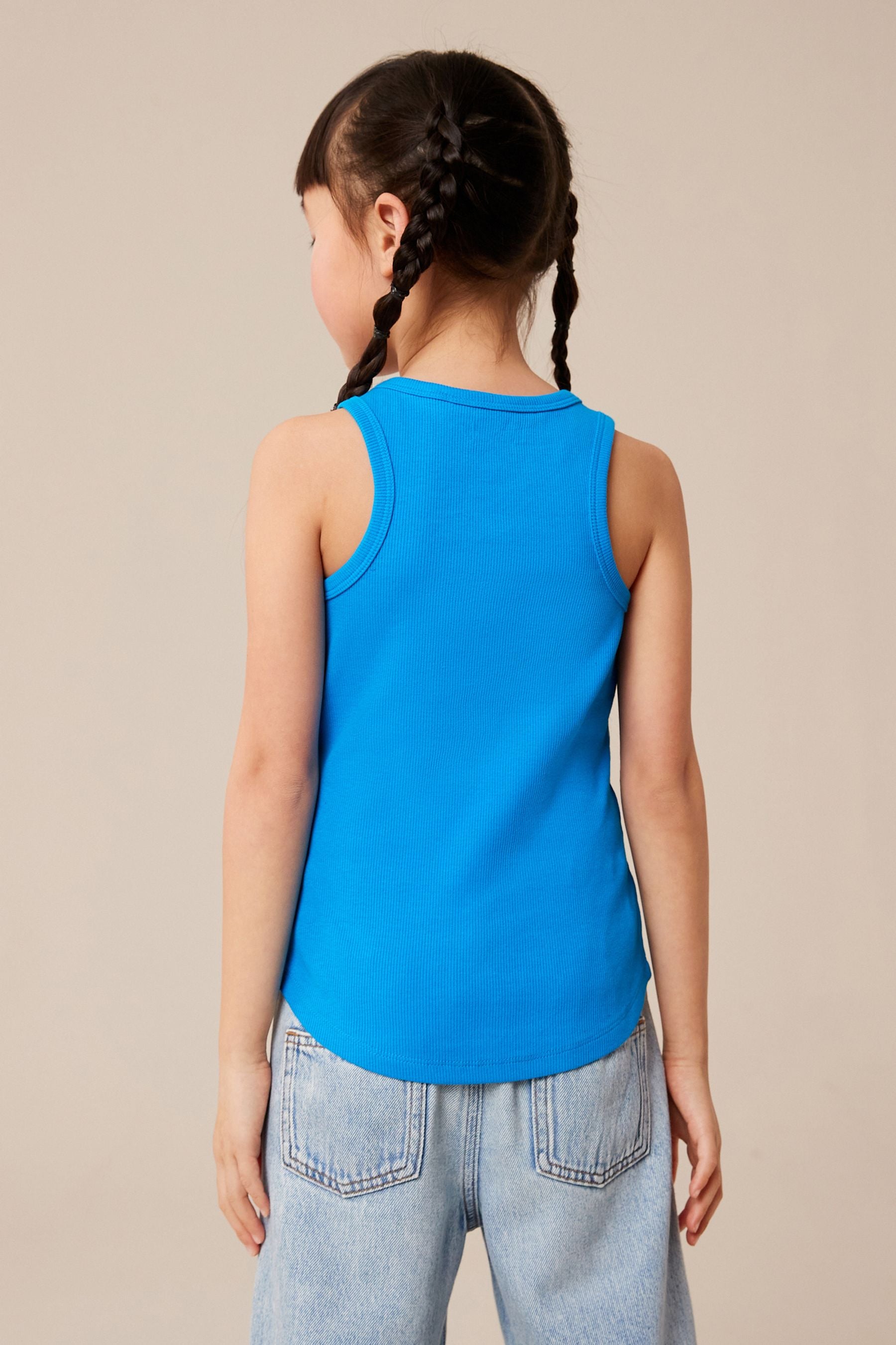 Blue Rib Vest (3-16yrs)