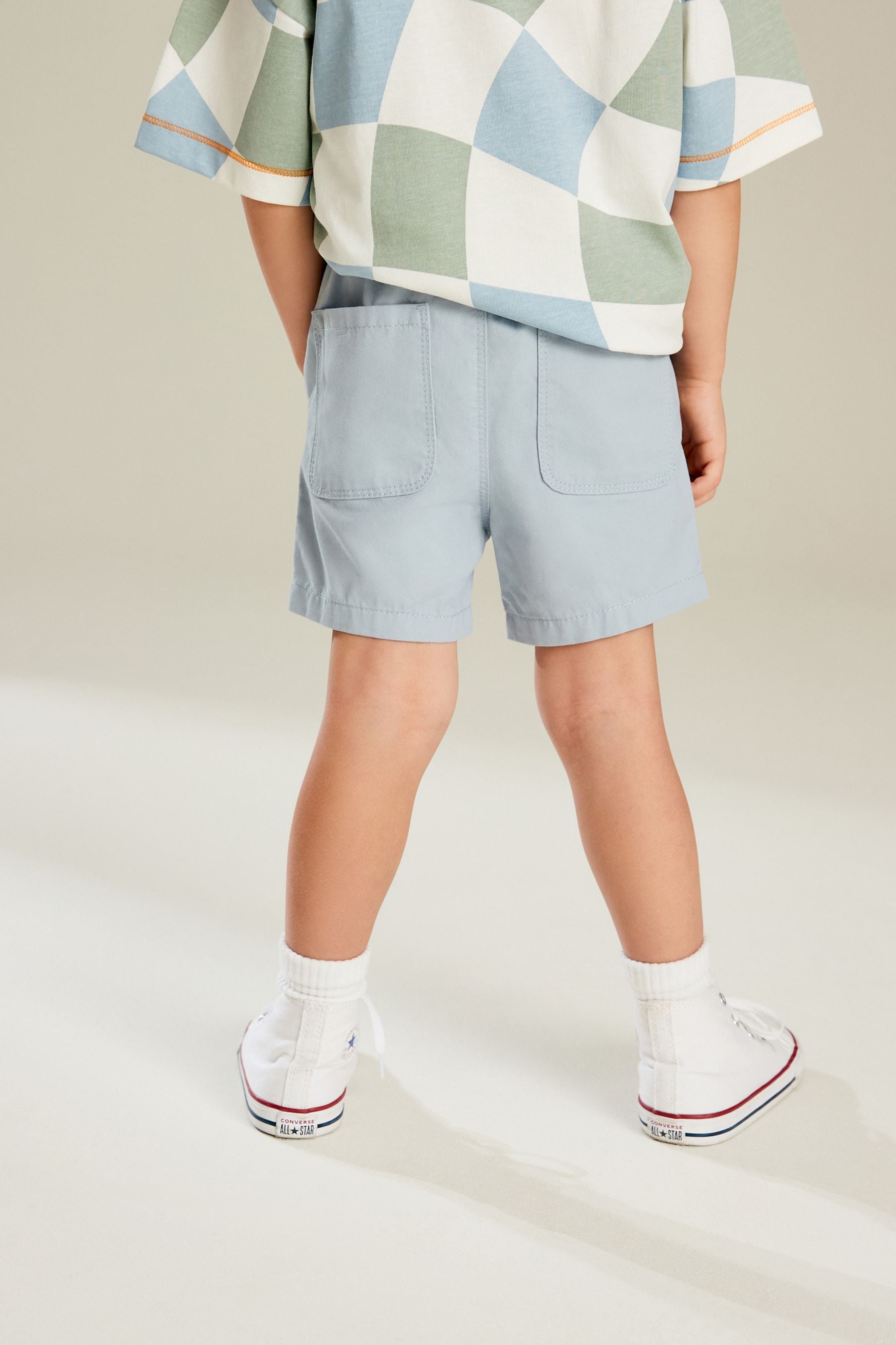 Pale Blue Pull-On Shorts (3mths-7yrs)