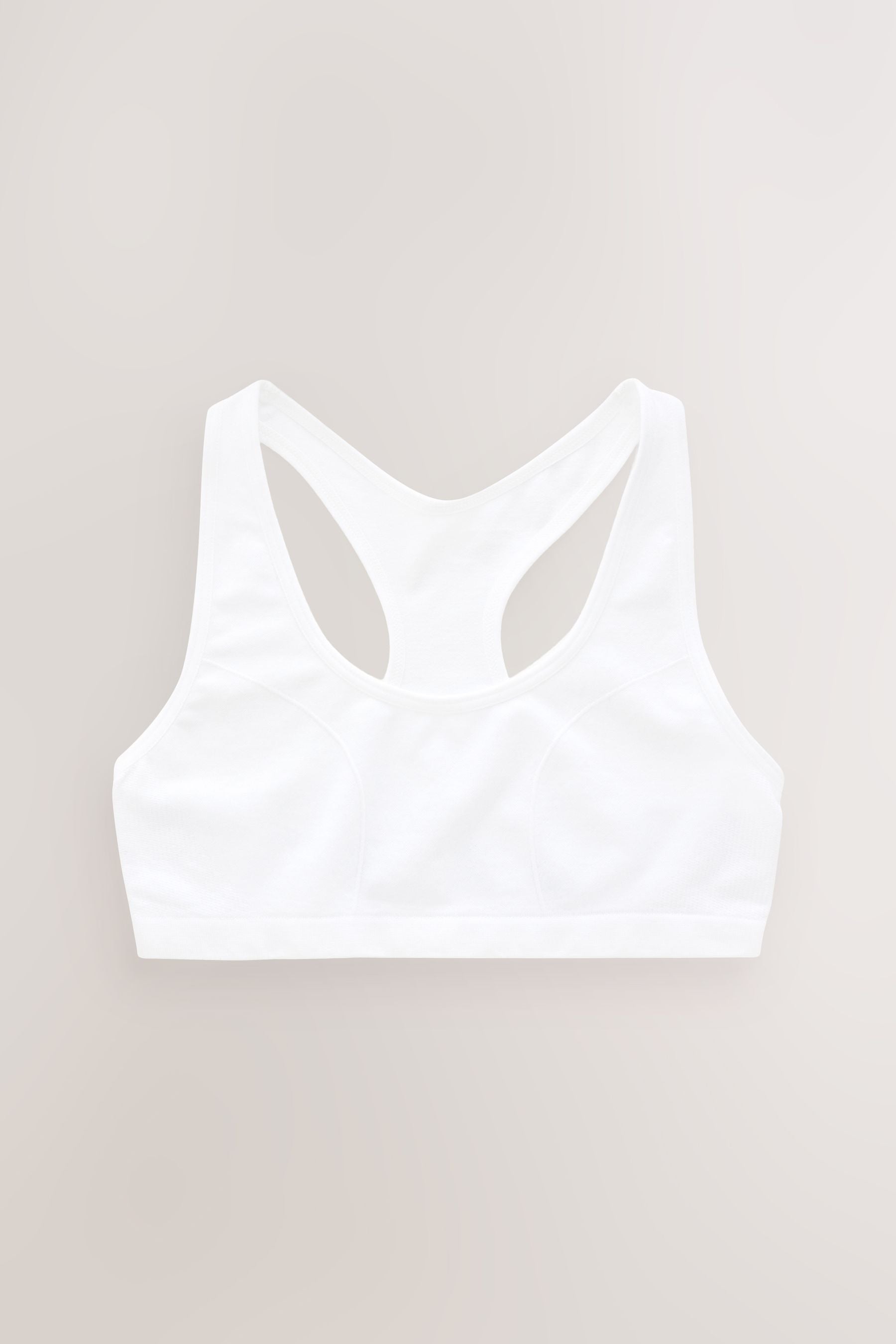 White Seamfree Racer Crop Tops 2 Pack (7-16yrs)