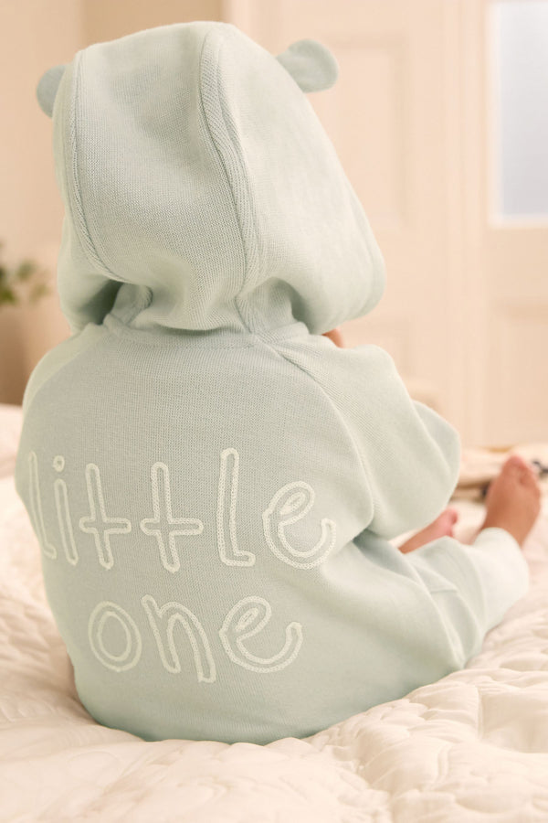 Mint Green Baby Soft Brushed Cotton Hooded Jacket (0mths-2yrs)