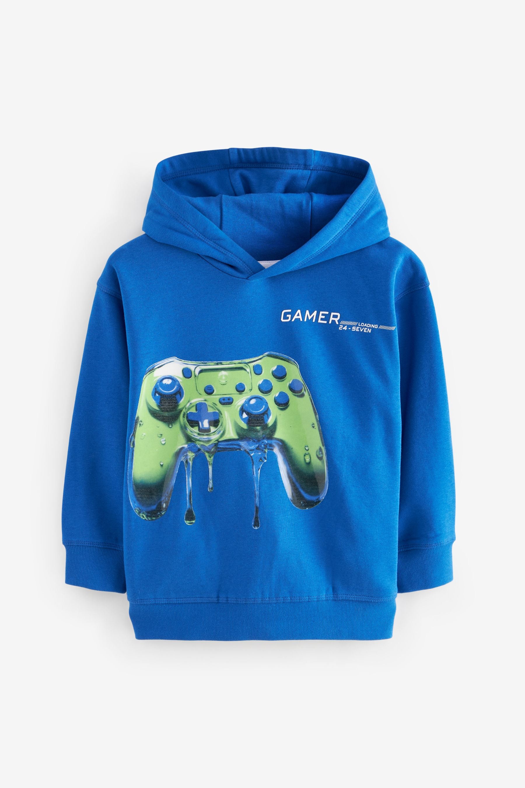 Cobalt Blue Controller Graphic Hoodie (3-16yrs)