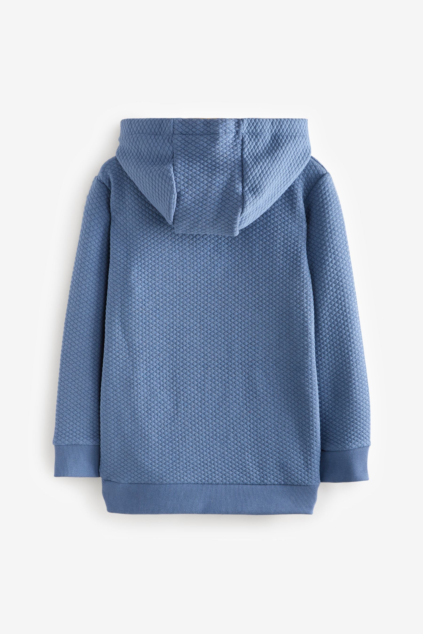 Blue Textured Fabric Hoodie (3-16yrs)