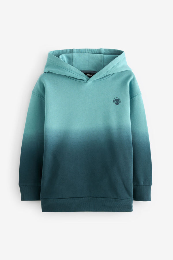 Blue 100% Cotton Dip Dyed Hoodie (3-16yrs)