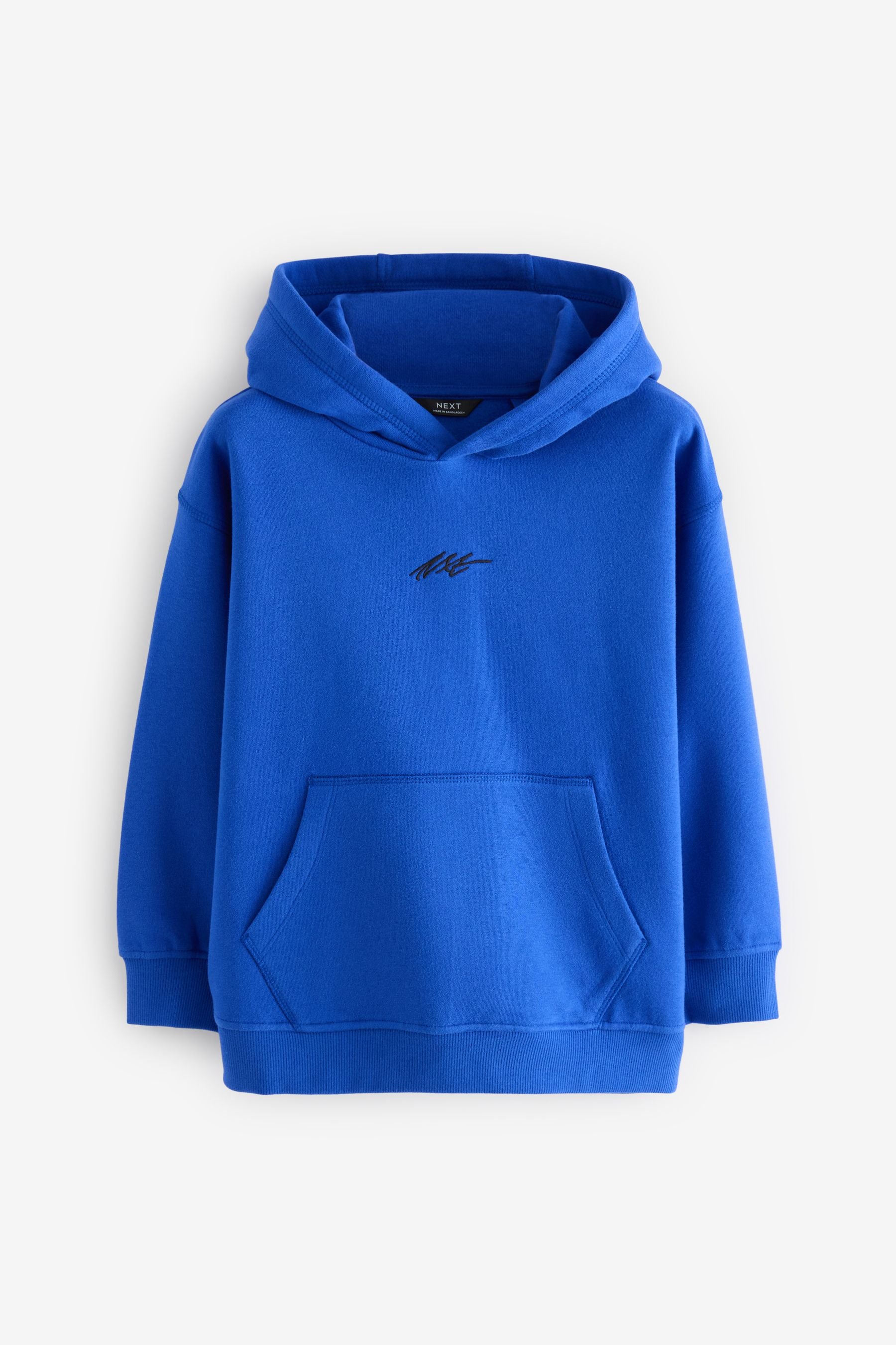 Cobalt Blue Plain Jersey Hoodie (3-16yrs)