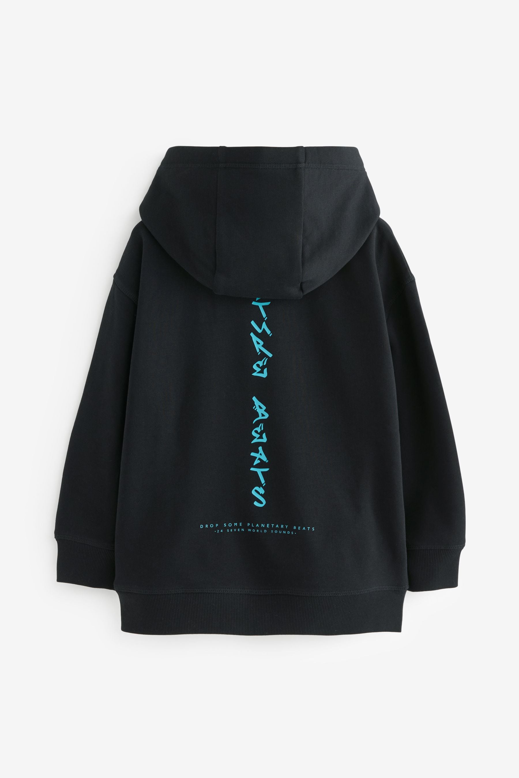 Black Headphones Graphic Hoodie (3-16yrs)