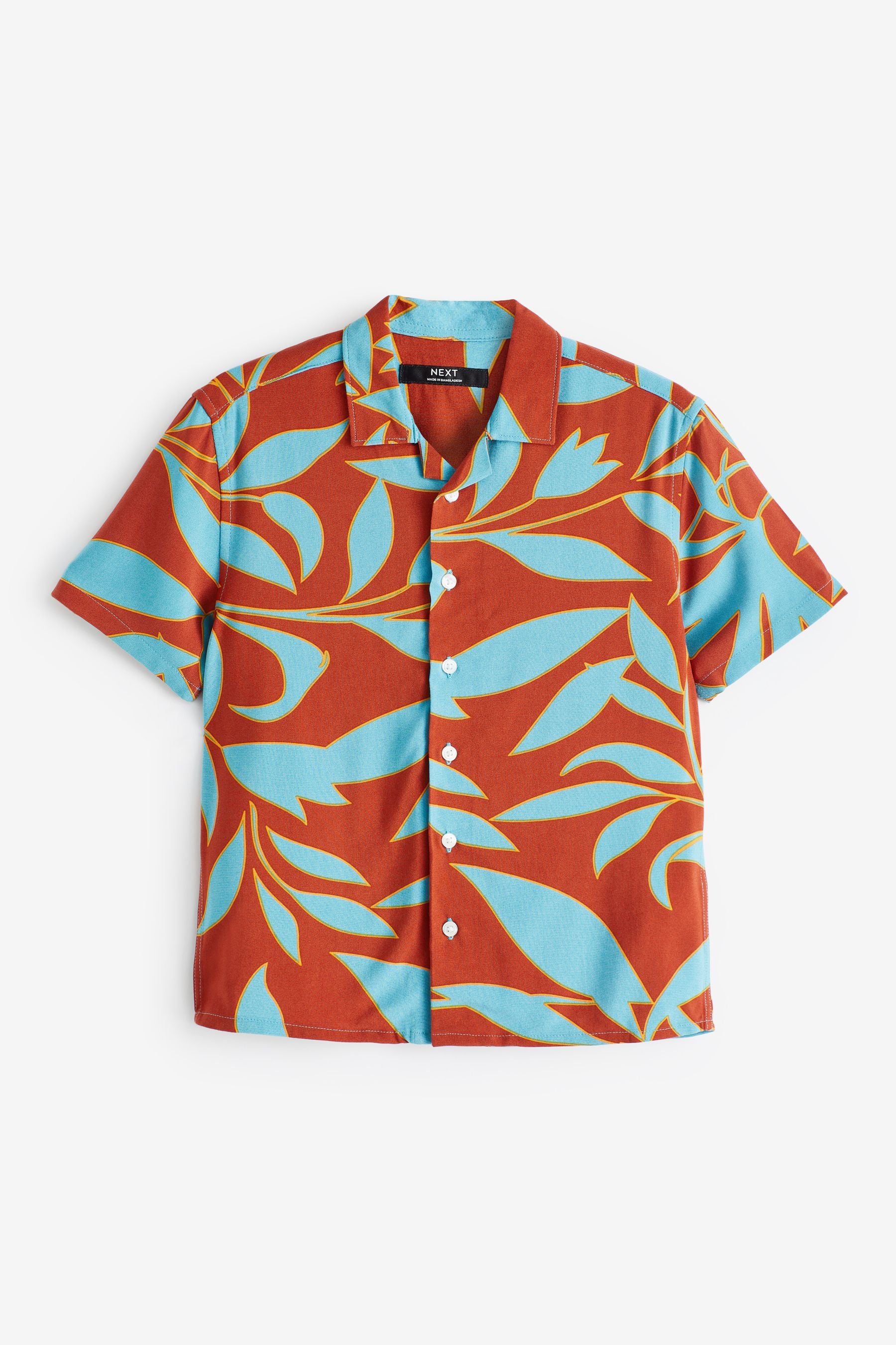 Hawaiian Red Short Sleeve Printed Shirt (3-16yrs)