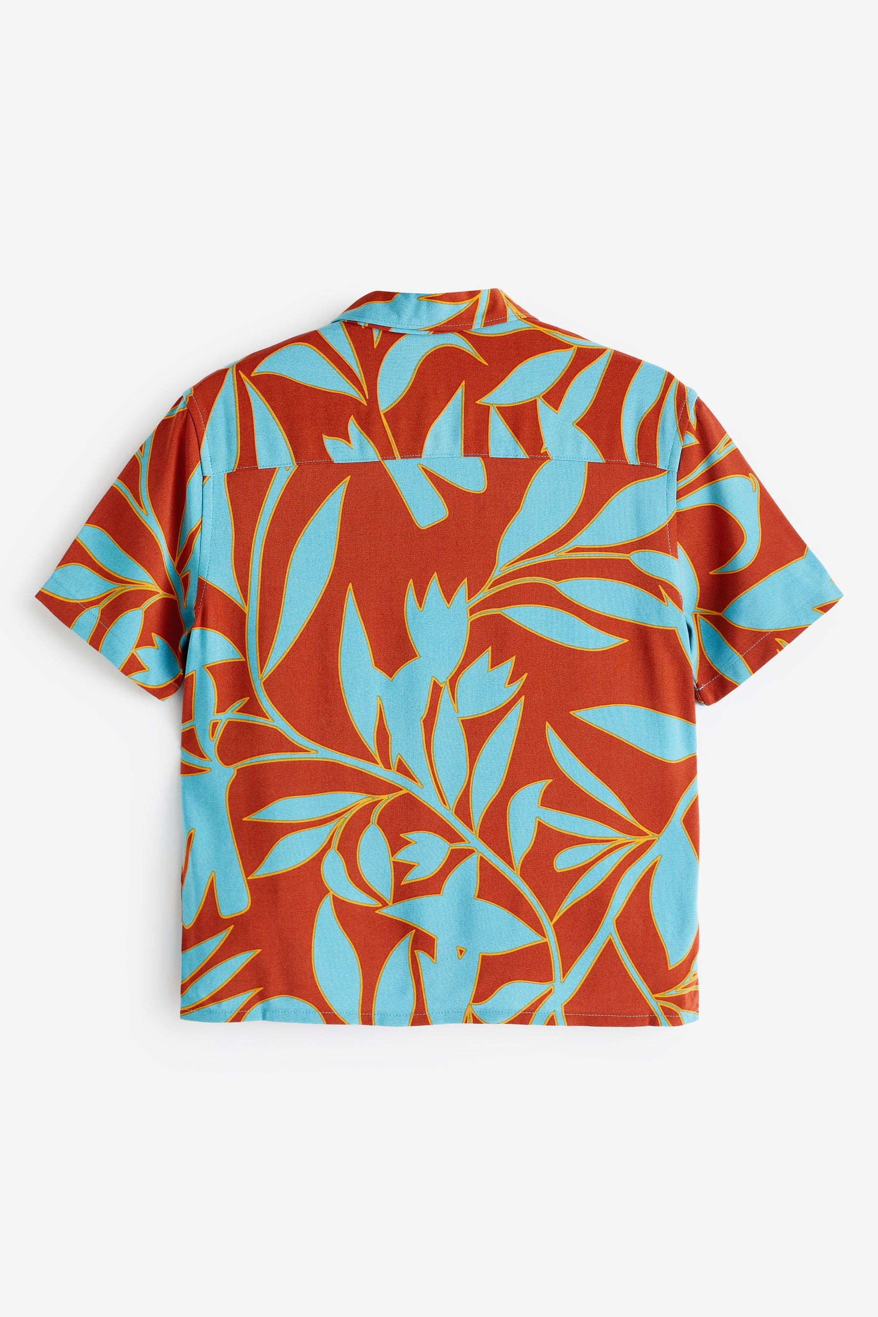 Hawaiian Red Short Sleeve Printed Shirt (3-16yrs)