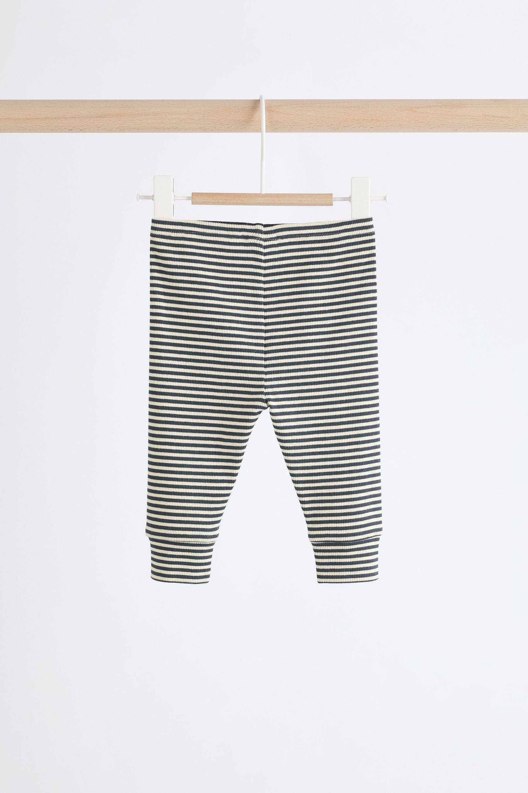 Navy Stripe Baby Knitted Top and Leggings Set (0mths-2yrs)