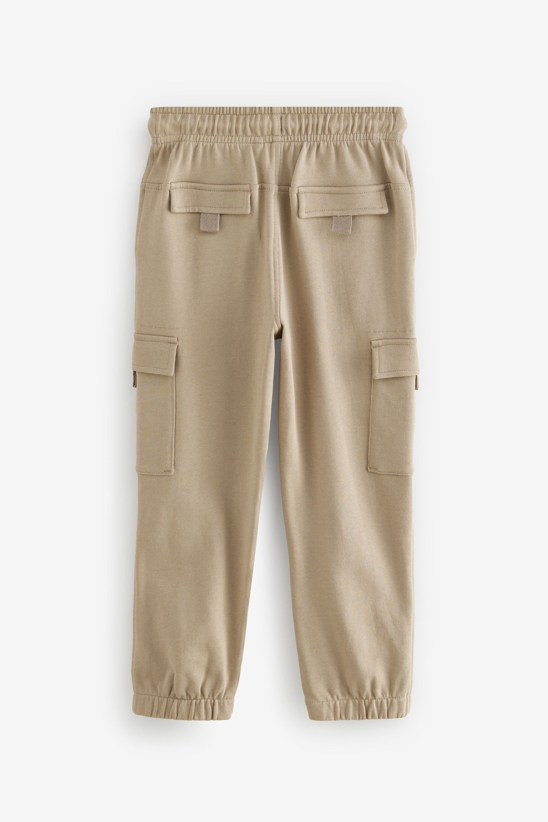 Mink Brown 100% Cotton Cargo Pocket Joggers (3-16yrs)