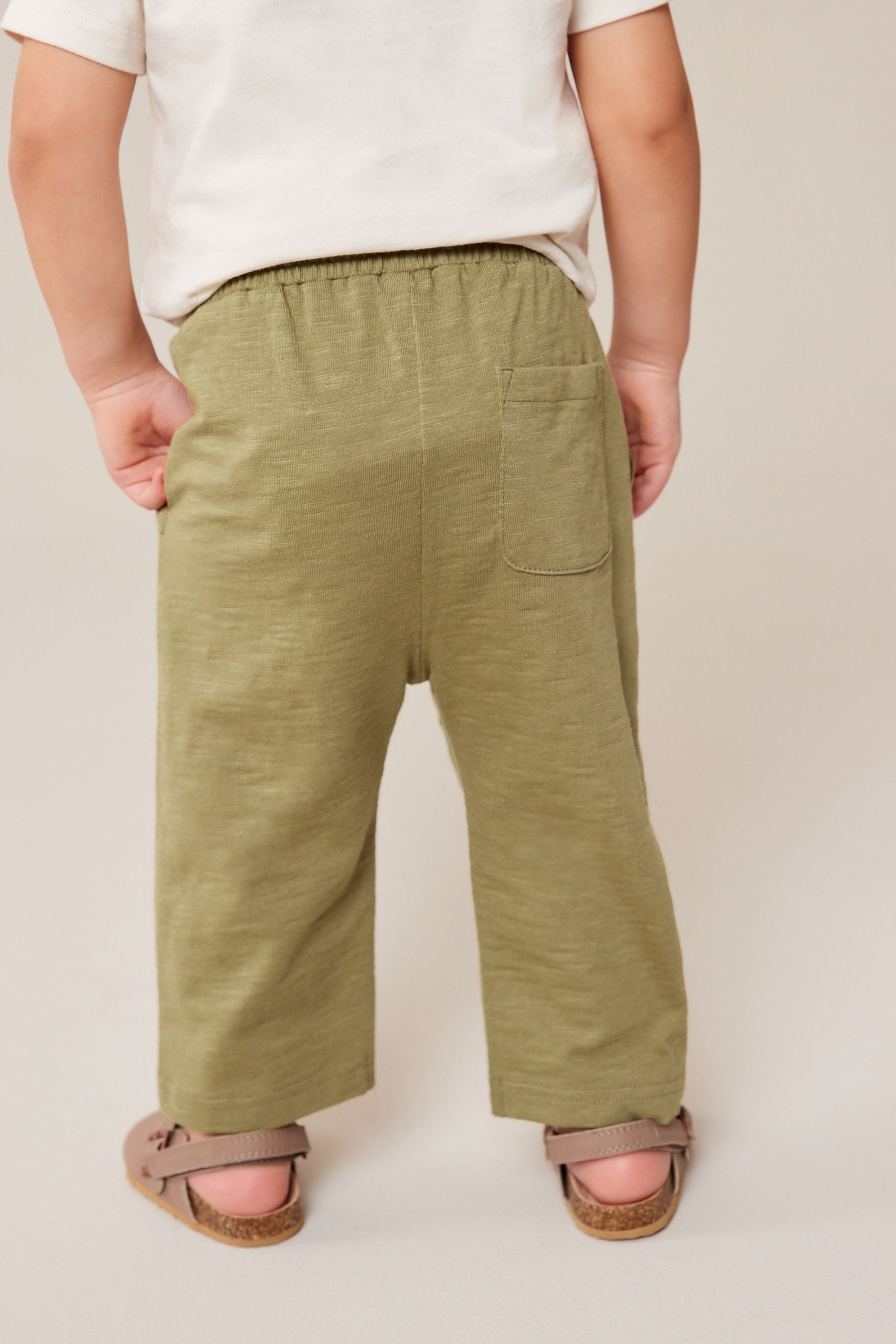 Sage Green Textured Jersey Joggers (3mths-7yrs)