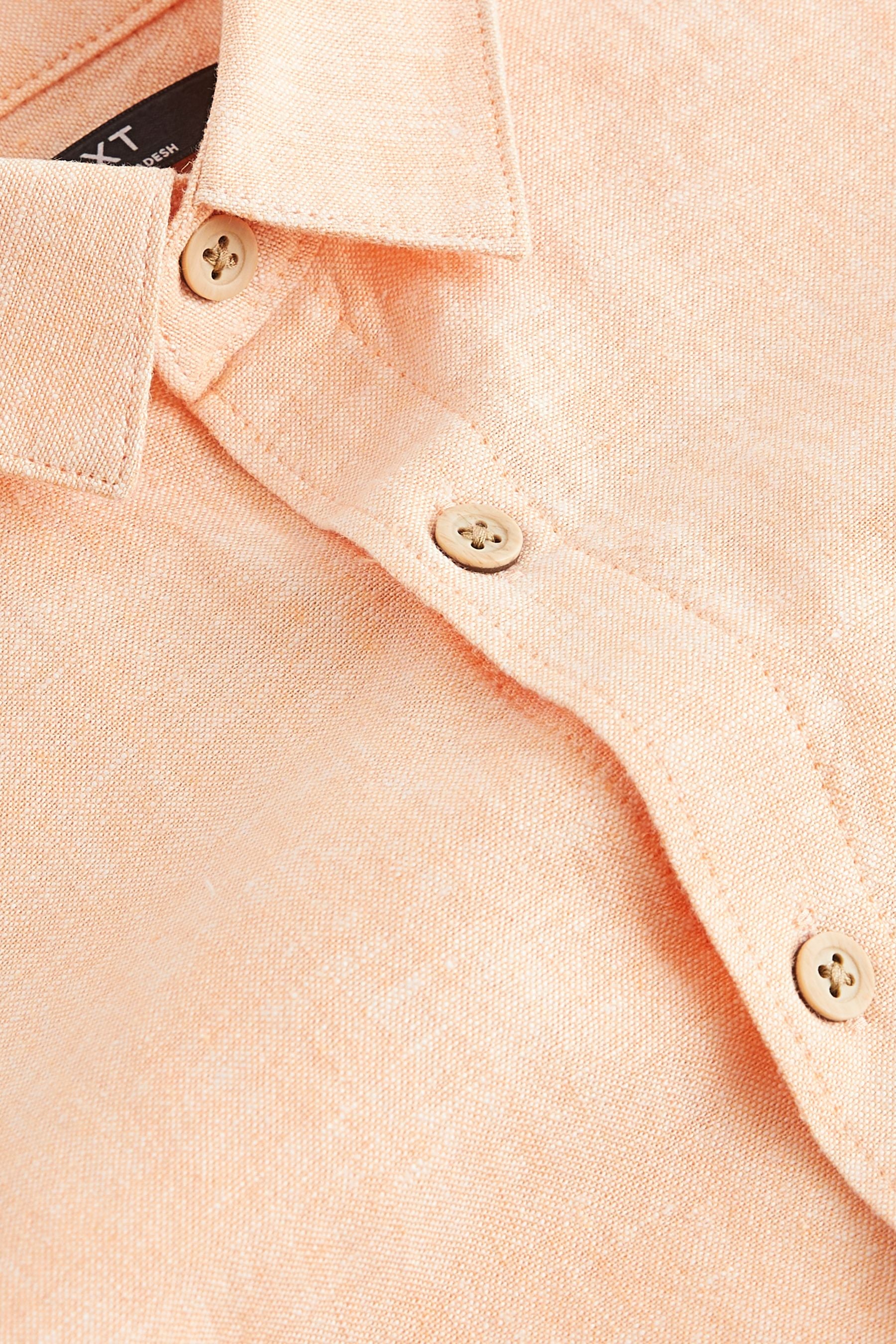 Peach Pink Linen Blend Shirt (3mths-16yrs)