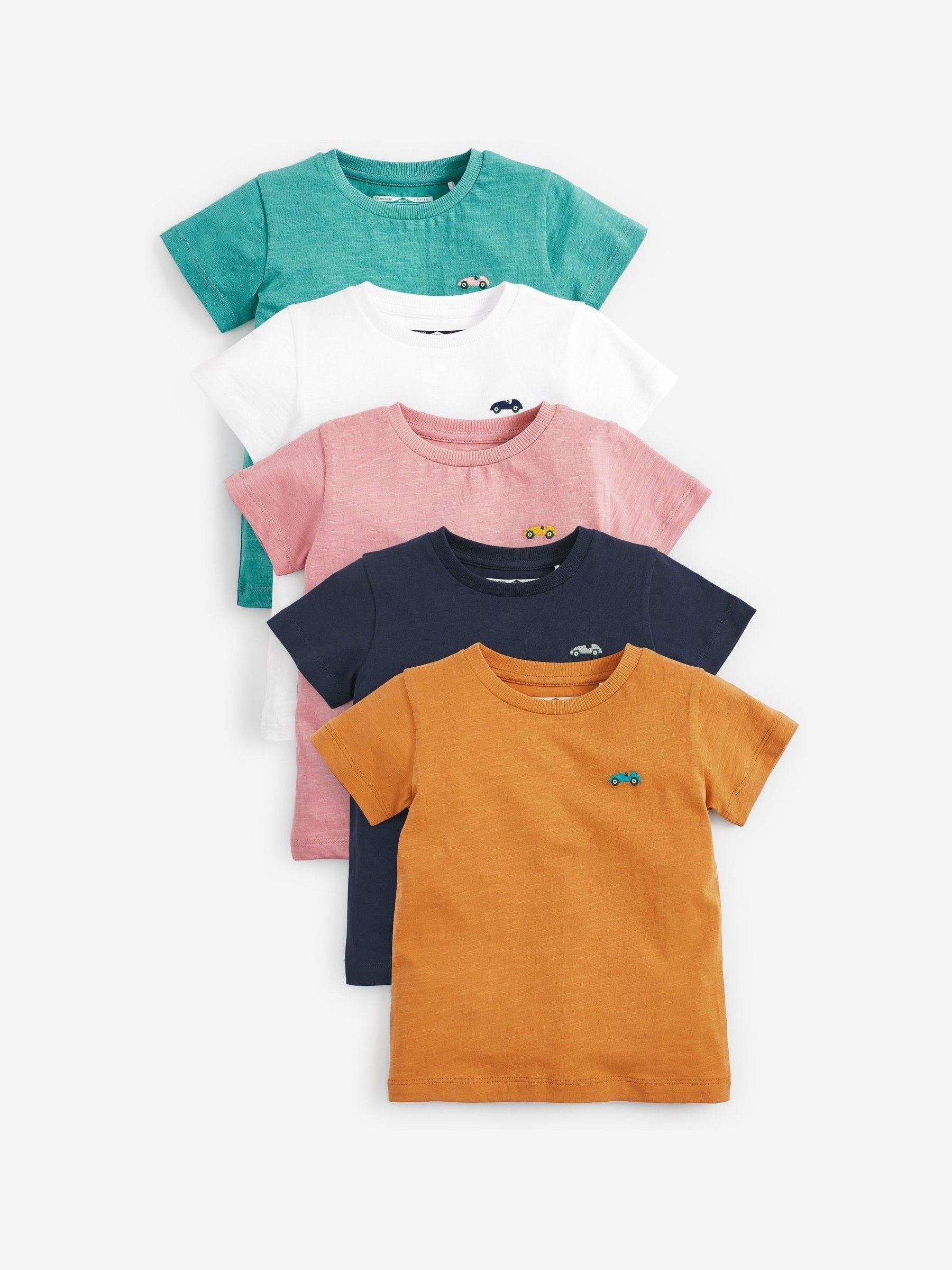 Mineral 100% Cotton Short Sleeve T-Shirts 5 Pack (3mths-7yrs)