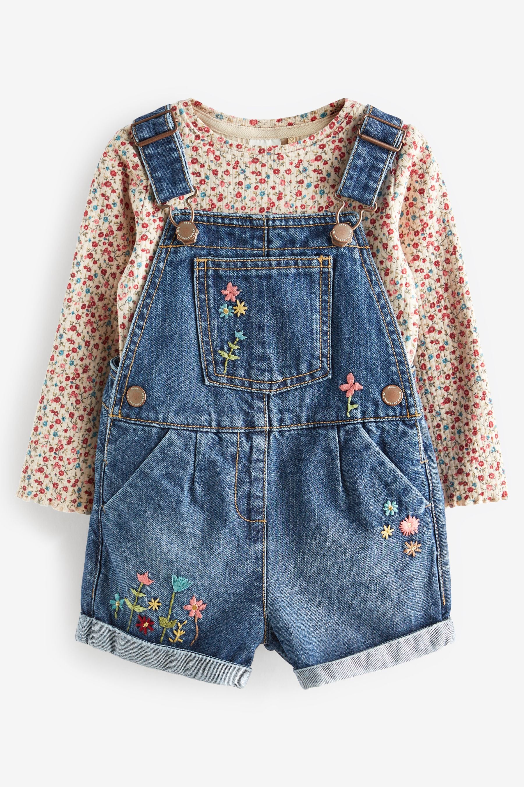 Denim Dungarees & Top 2 Piece Set (3mths-7yrs)