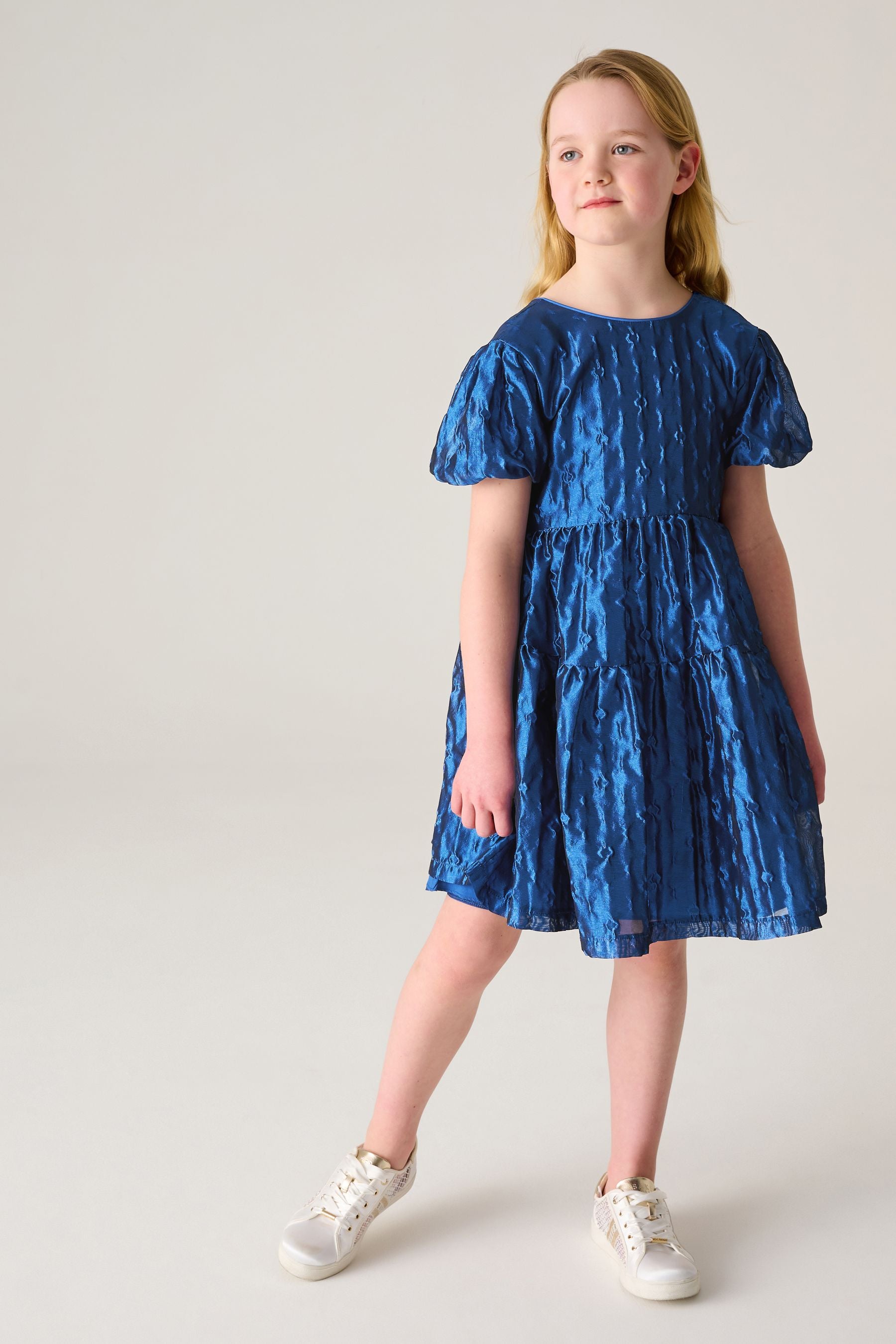 Baker by Ted Baker Blue Cloque Dress