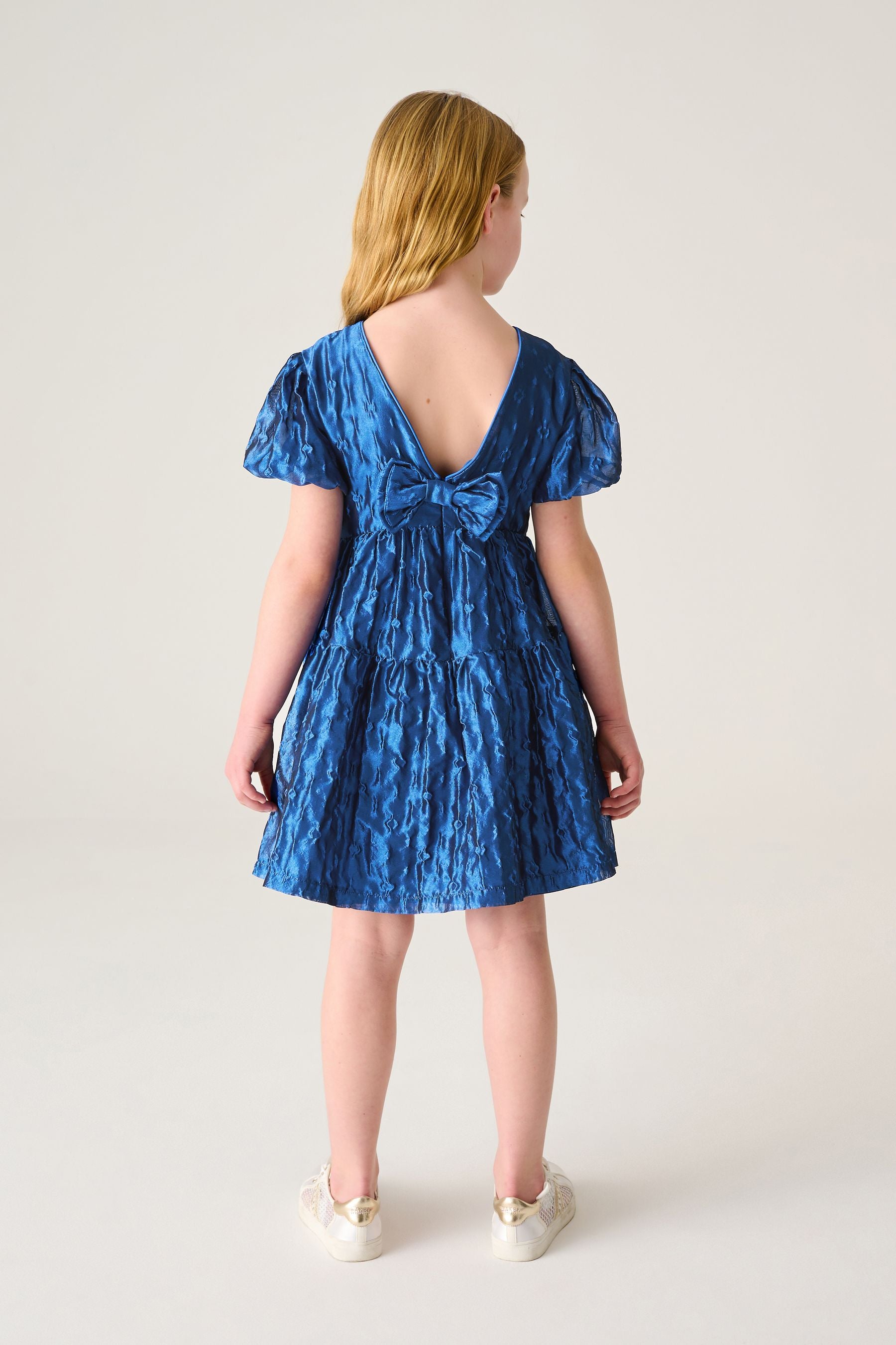 Baker by Ted Baker Blue Cloque Dress