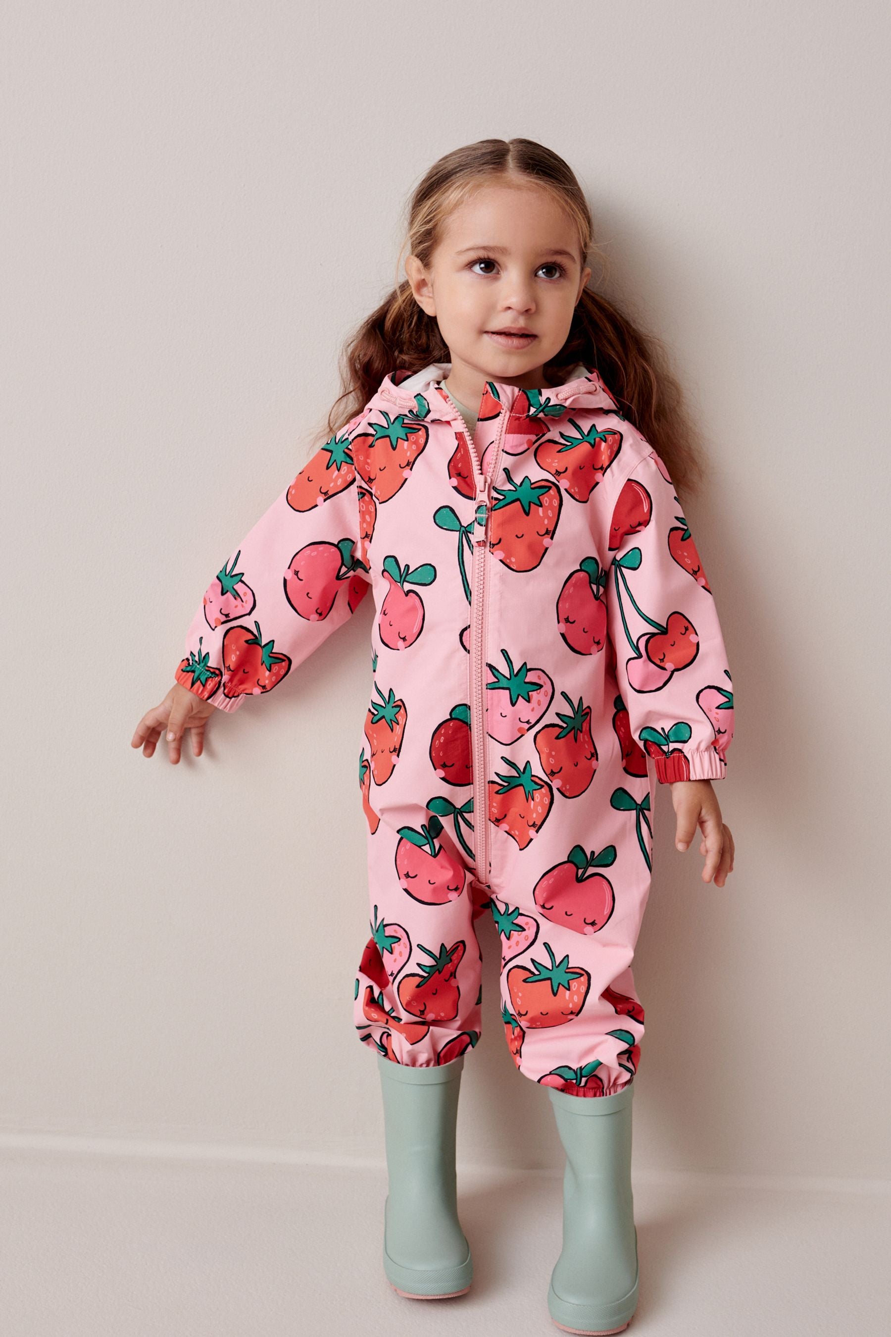 Pink Character Waterproof Printed Puddlesuit (3mths-7yrs)