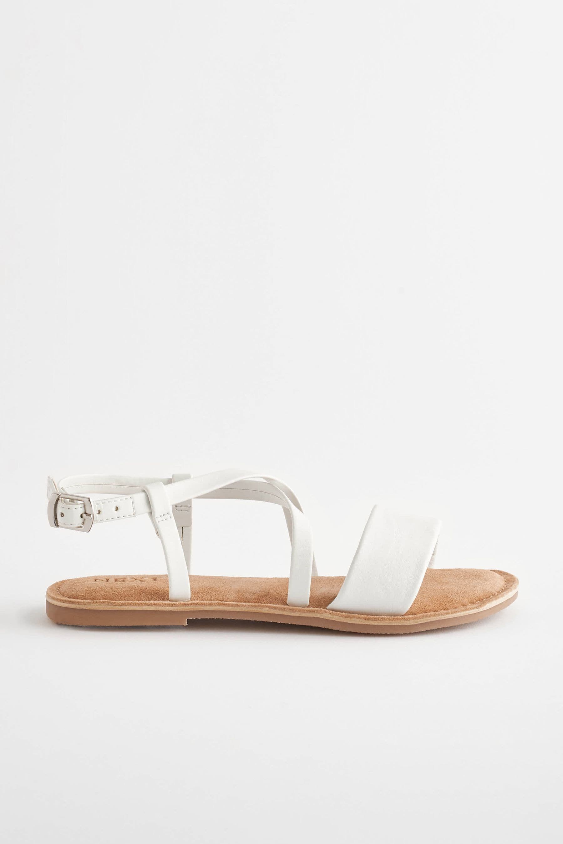 White Leather Sandals