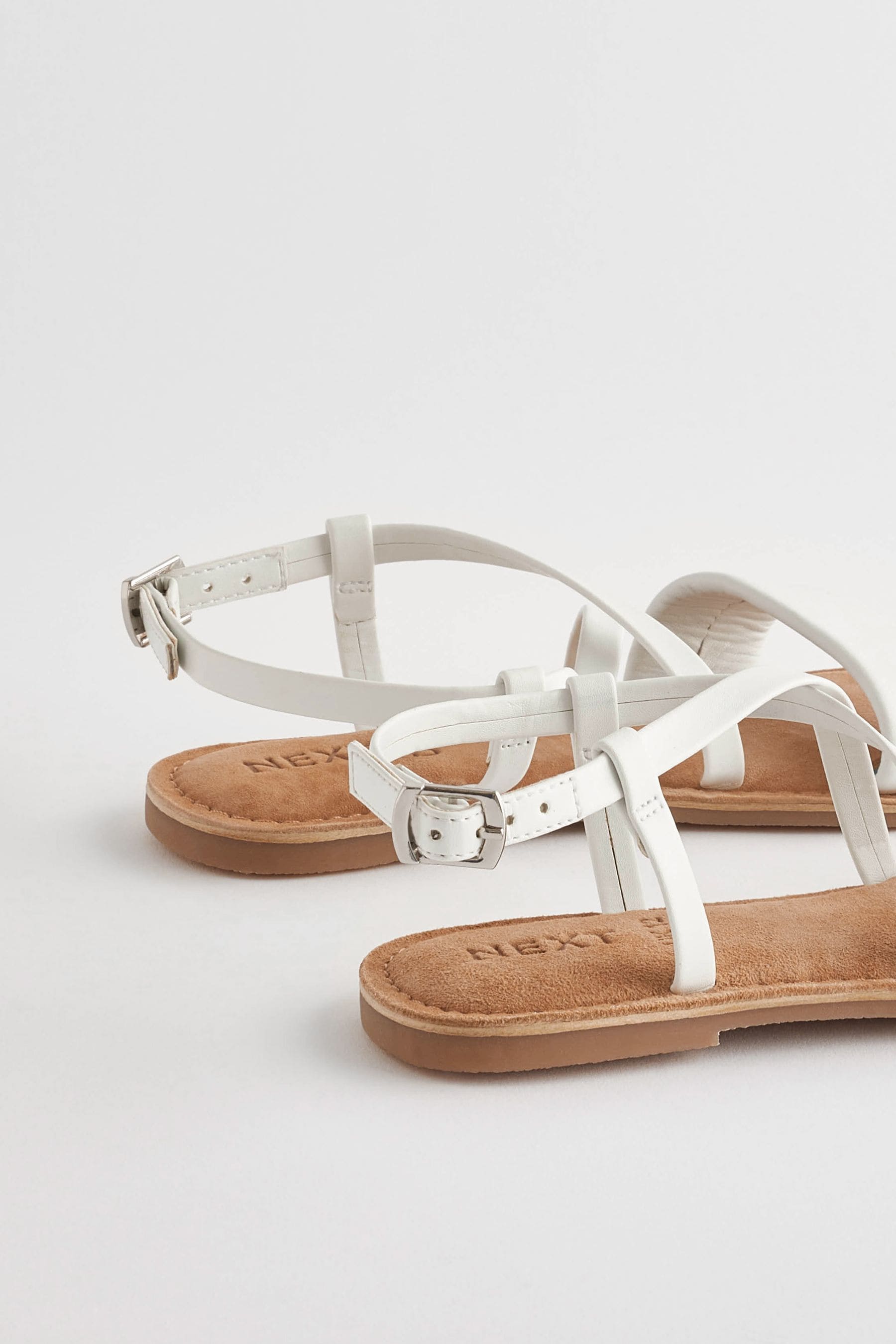 White Leather Sandals