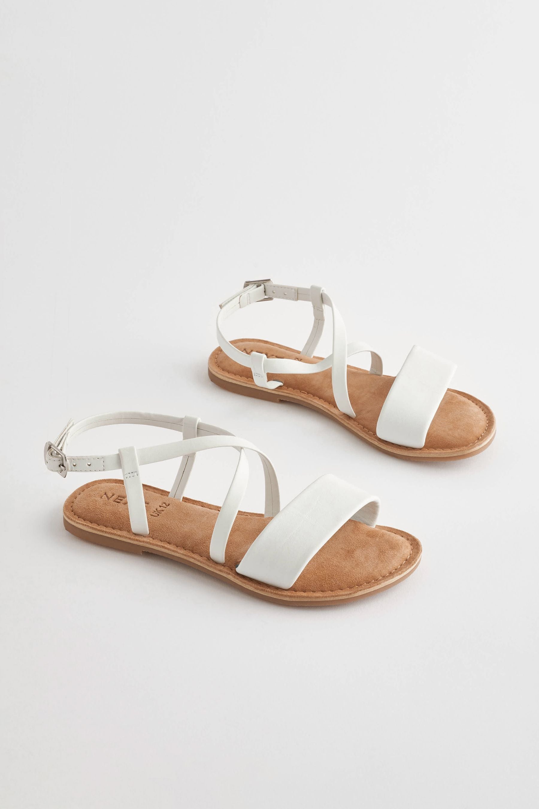 White Leather Sandals