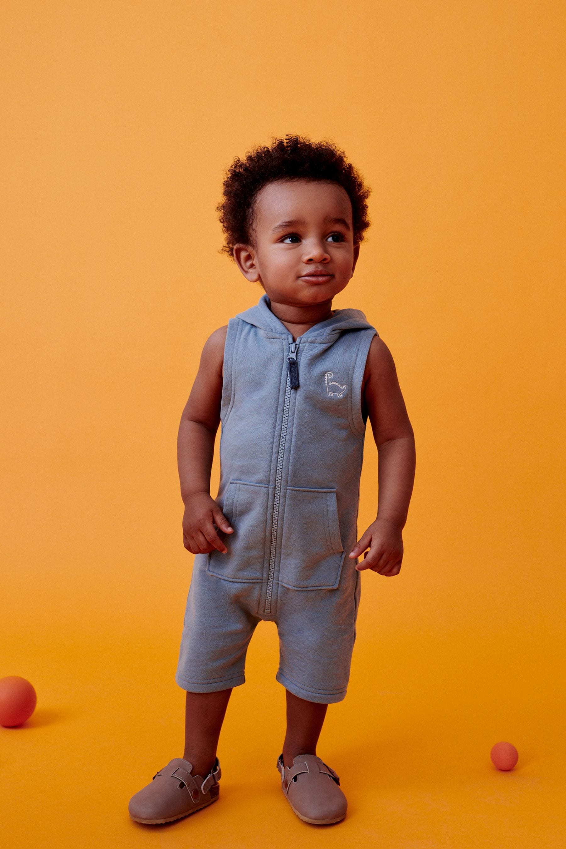 Teal Blue Dino Spike 100% Cotton Short All-In-One (3mths-7yrs)