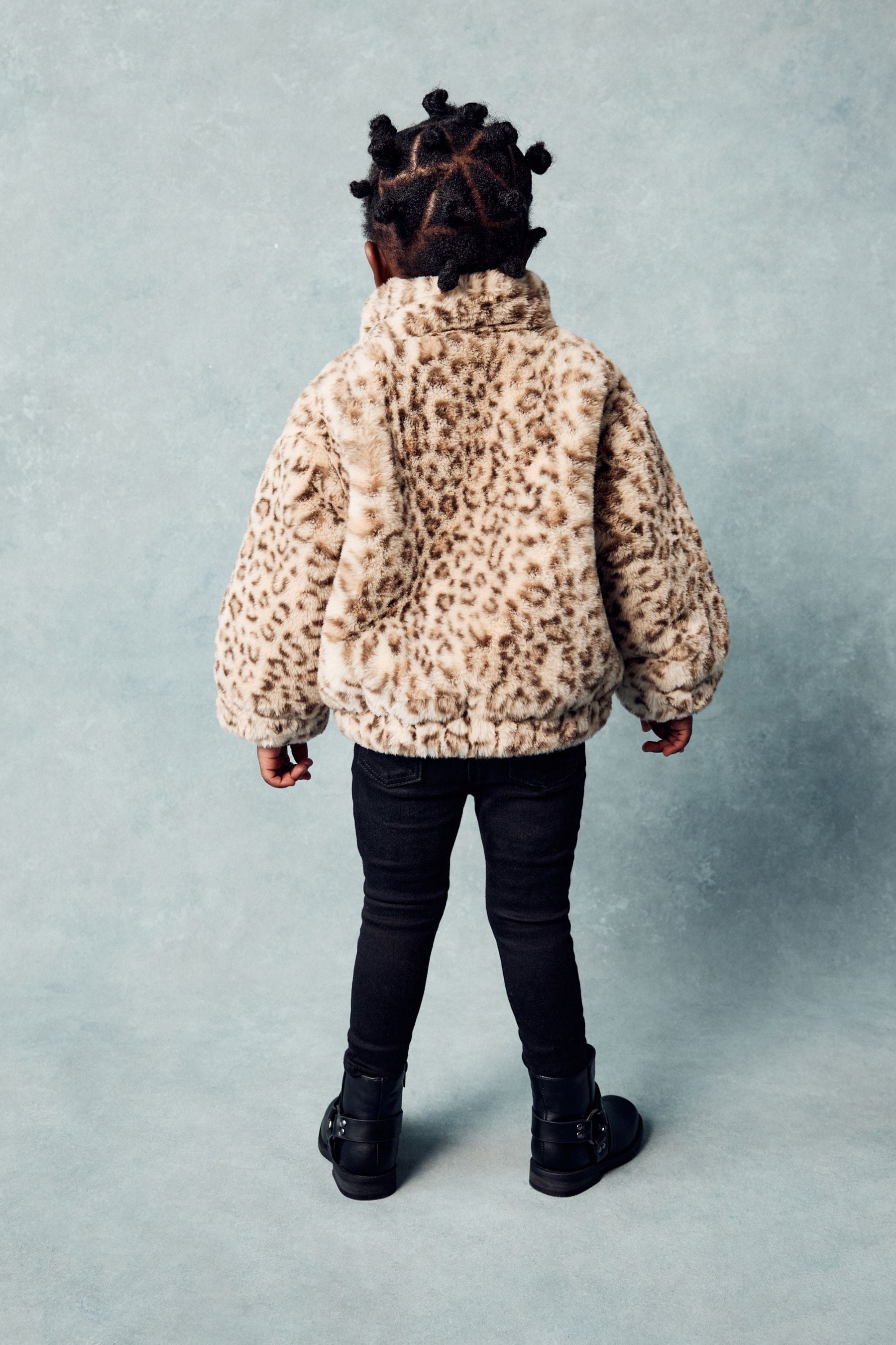 Animal Faux Fur Bomber Jacket (12mths-7yrs)