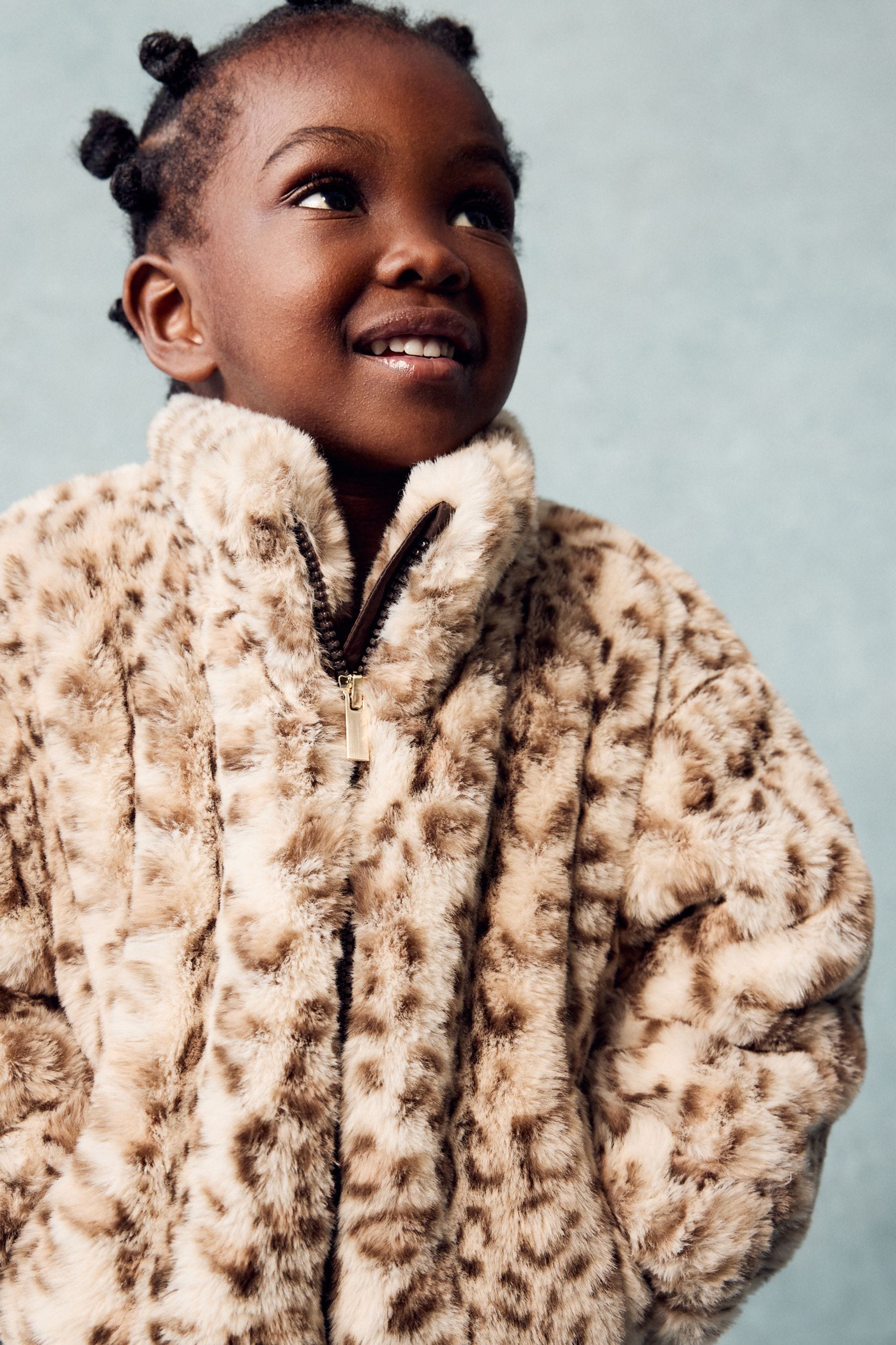 Animal Faux Fur Bomber Jacket (12mths-7yrs)